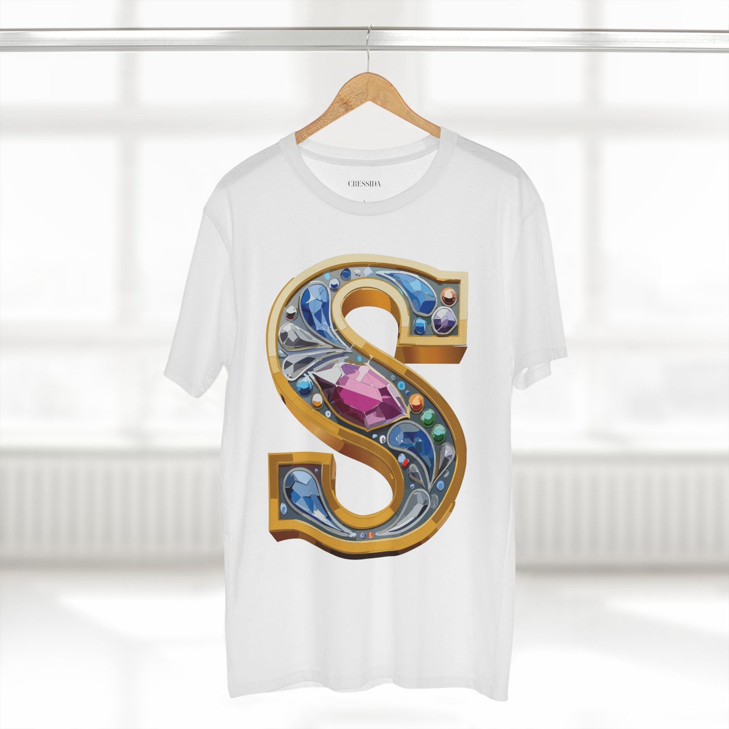 Letter Shirt, Shirt with Letters, Tee Shirt with Gold Letters
