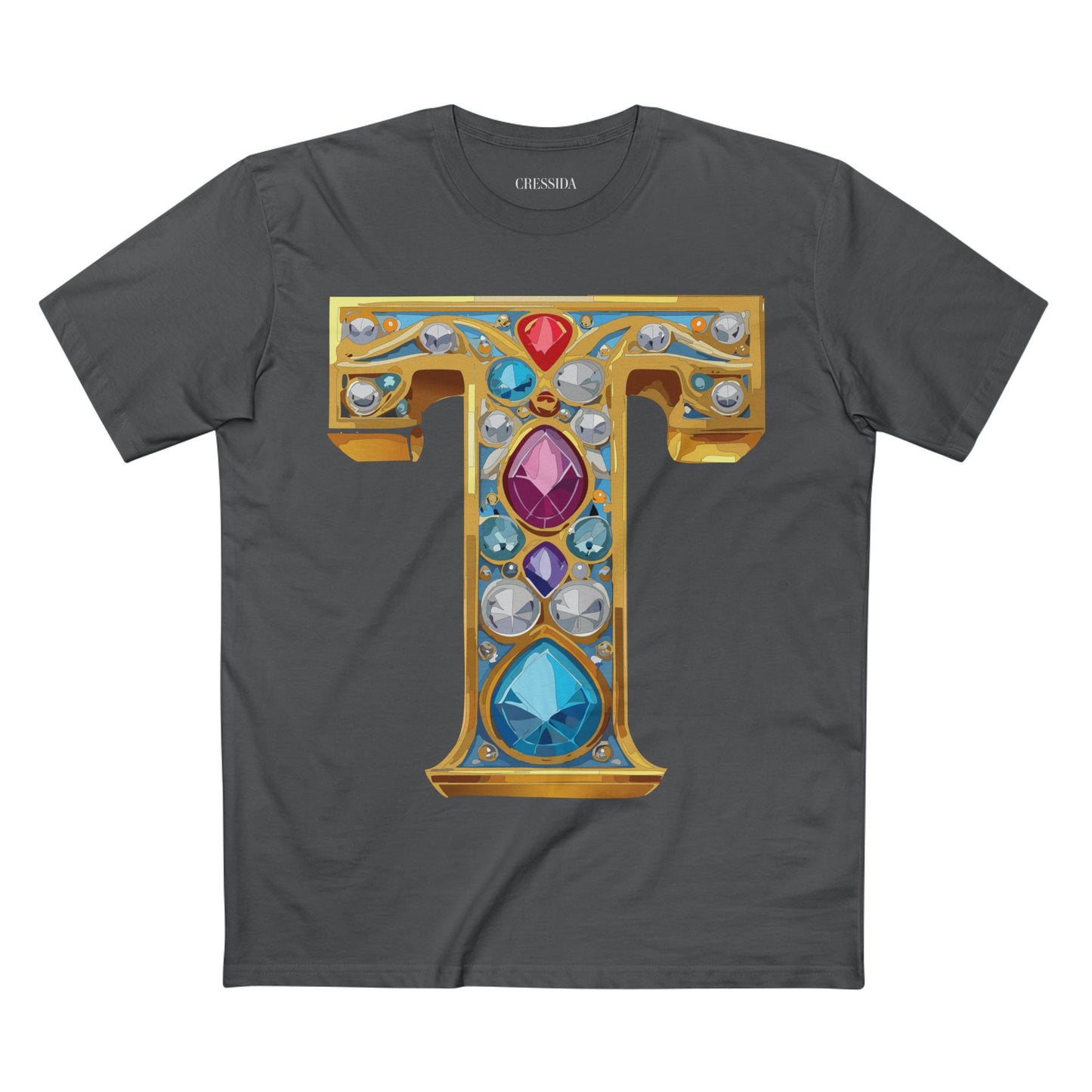 Letter Shirt, Shirt with Letters, Tee Shirt with Gold Letters
