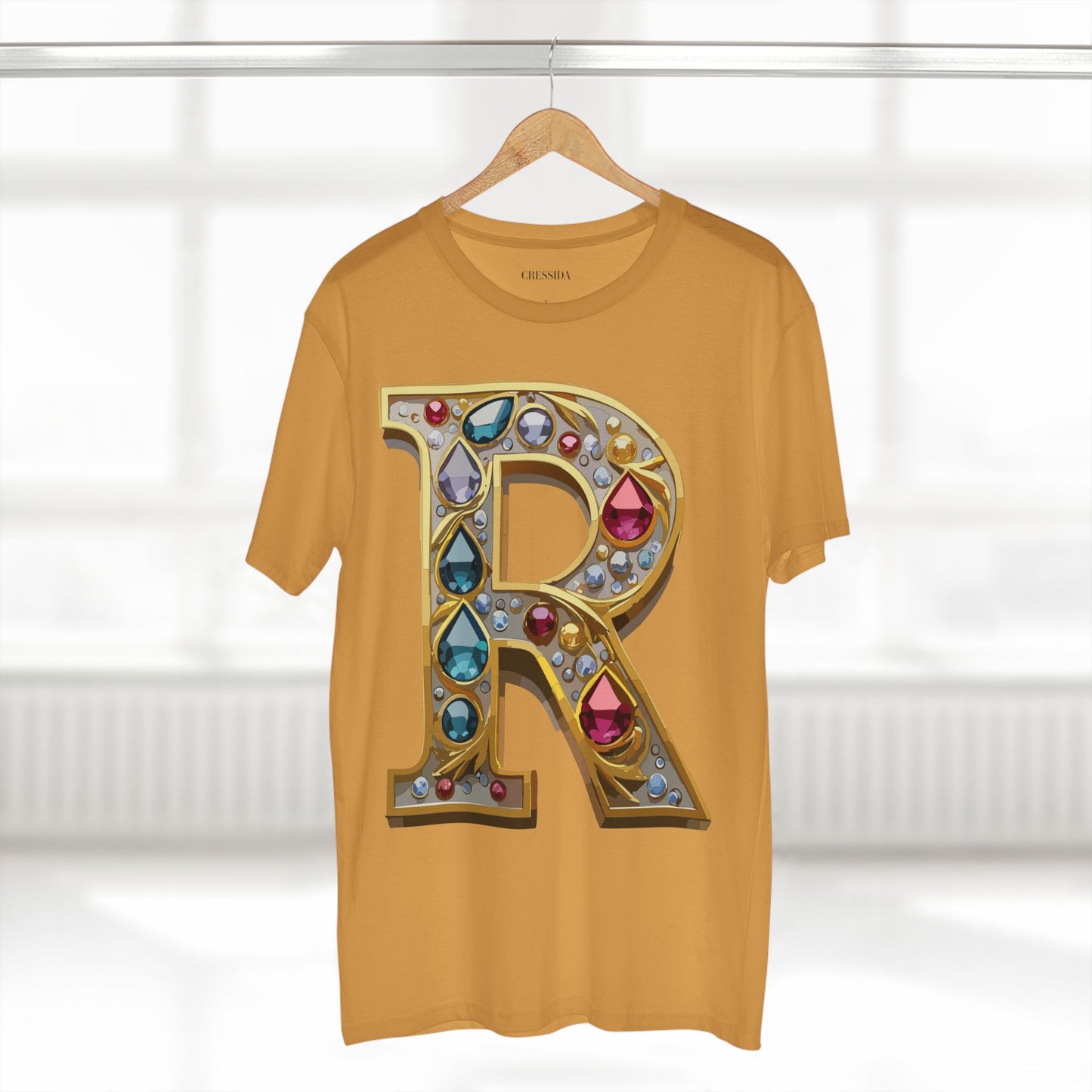 Letter Shirt, Shirt with Letters, Tee Shirt with Gold Letters