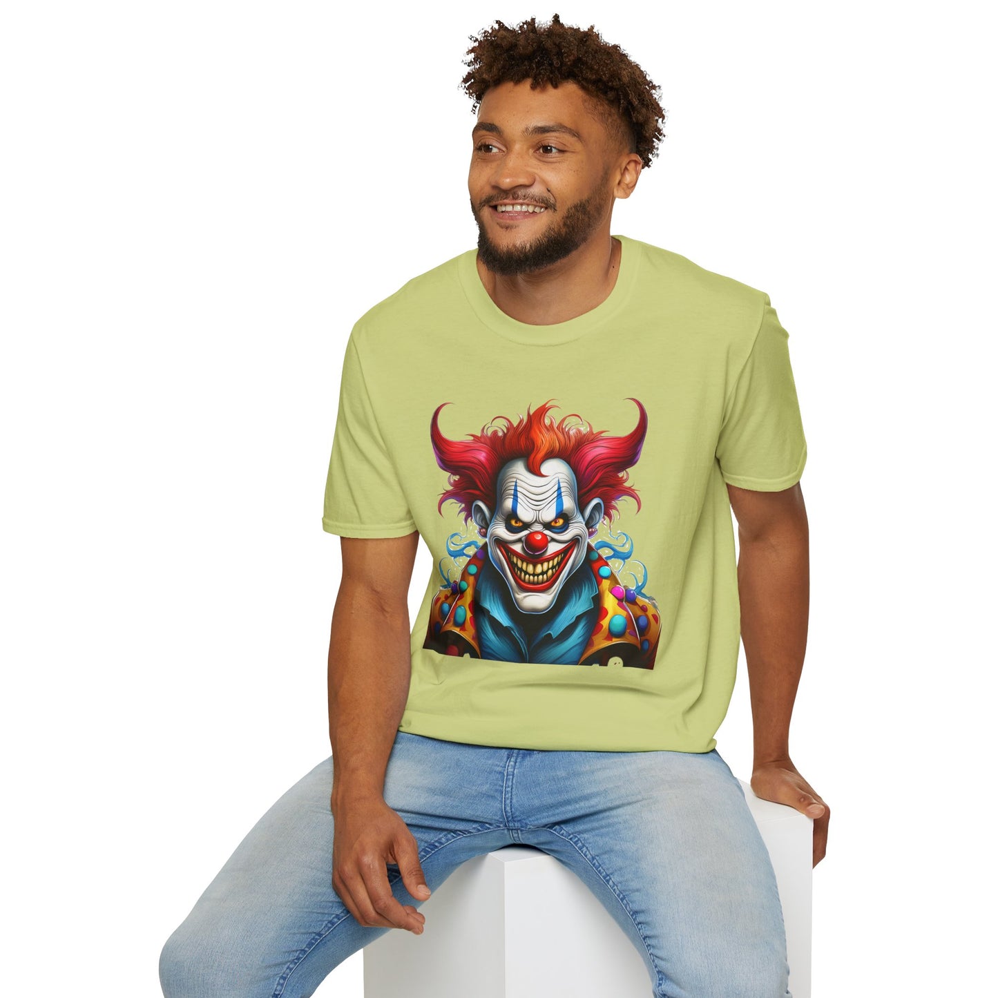 Clown Shirt, T Shirt with Clown, Funny Man Shirt, Tee Shirt with Funny Man, Circus Shirt, Shirt with Circus, Scary Man Shirt, Shirt with Scary Man