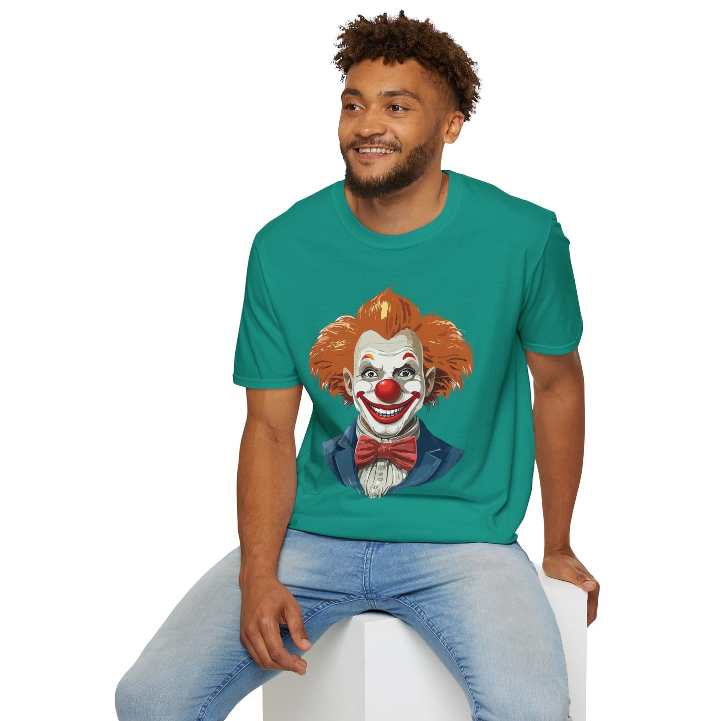 Clown Shirt, T Shirt with Clown, Funny Man Shirt, Tee Shirt with Funny Man, Circus Shirt, Shirt with Circus, Scary Man Shirt, Shirt with Scary Man