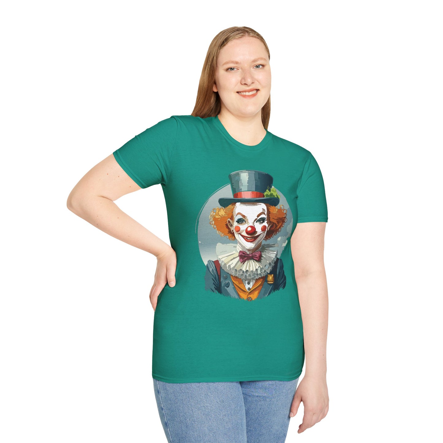 Clown Shirt, T Shirt with Clown, Funny Man Shirt, Tee Shirt with Funny Man, Circus Shirt, Shirt with Circus, Scary Man Shirt, Shirt with Scary Man