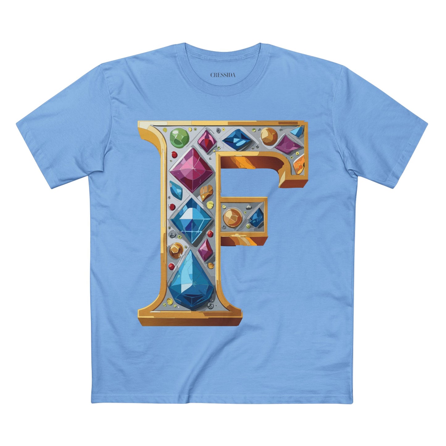 Letter Shirt, Shirt with Letters, Tee Shirt with Gold Letters