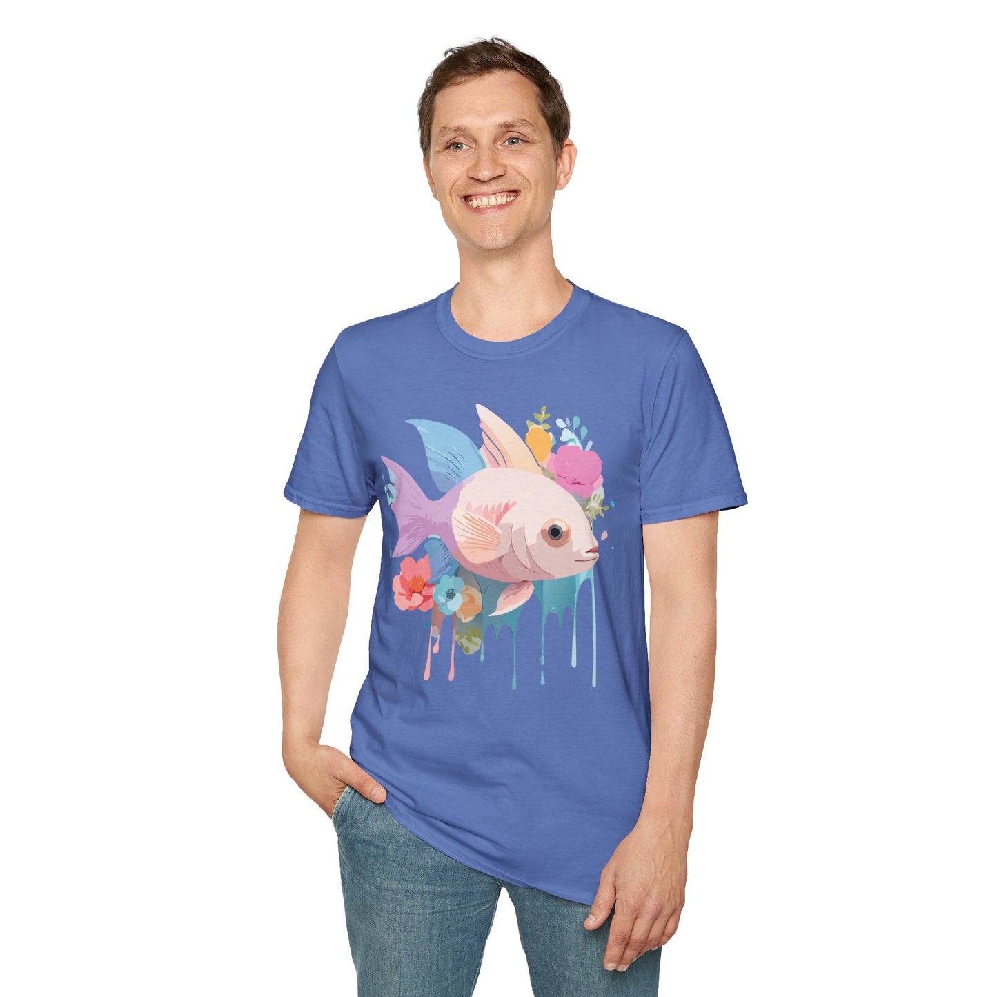 Fish Art Design Shirt, T Shirt with Fish, Graphic Shirt, Tee Shirt with Graphic Design, Shirt with Fish Graphic Art