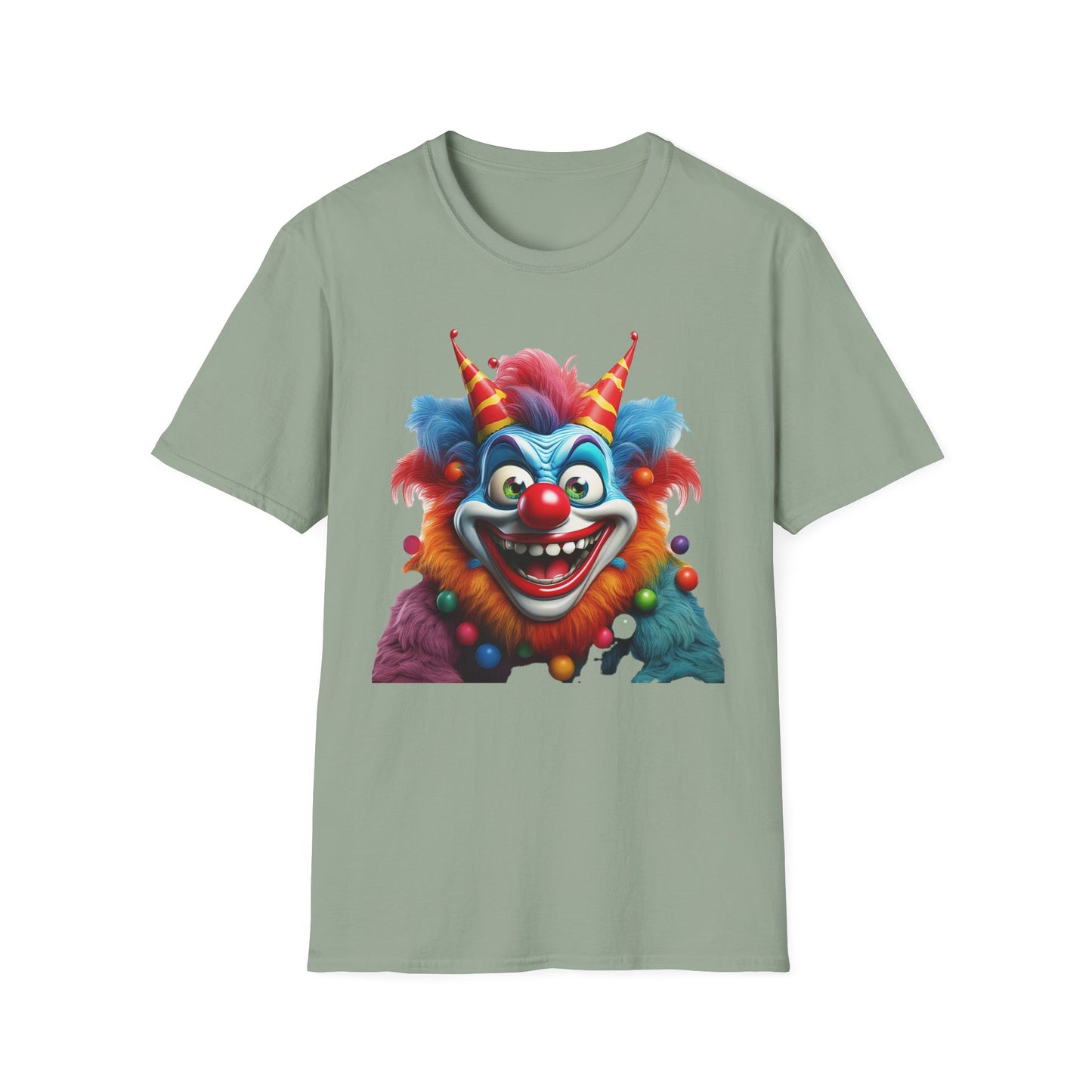 Clown Shirt, T Shirt with Clown, Funny Man Shirt, Tee Shirt with Funny Man, Circus Shirt, Shirt with Circus, Scary Man Shirt, Shirt with Scary Man