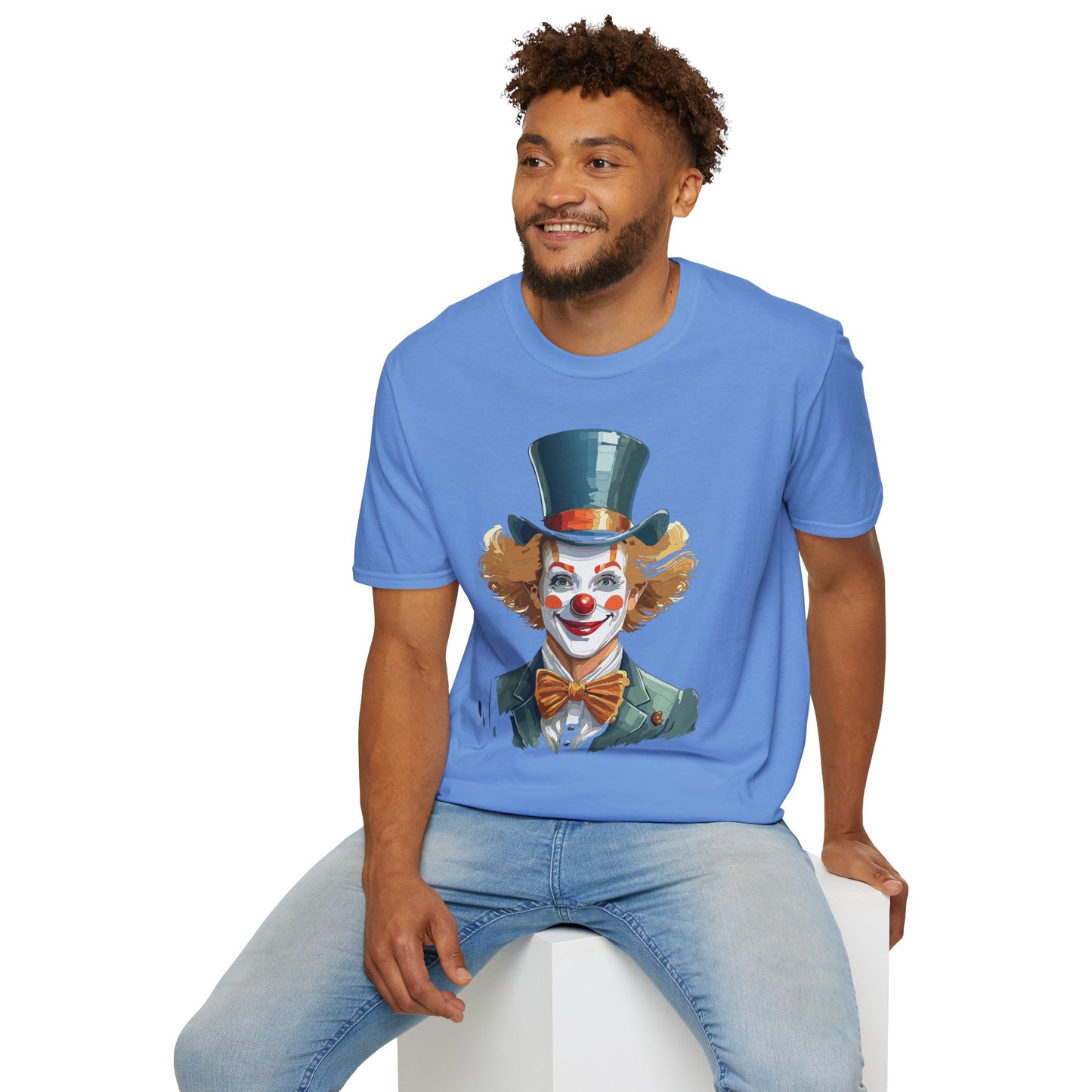 Clown Shirt, T Shirt with Clown, Funny Man Shirt, Tee Shirt with Funny Man, Circus Shirt, Shirt with Circus, Scary Man Shirt, Shirt with Scary Man