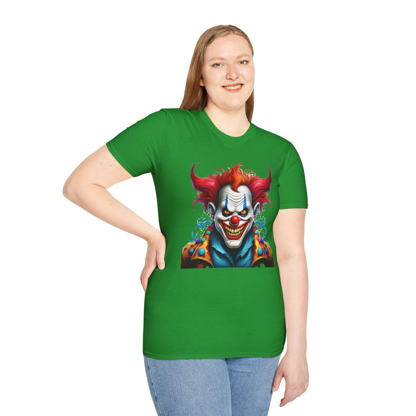 Clown Shirt, T Shirt with Clown, Funny Man Shirt, Tee Shirt with Funny Man, Circus Shirt, Shirt with Circus, Scary Man Shirt, Shirt with Scary Man
