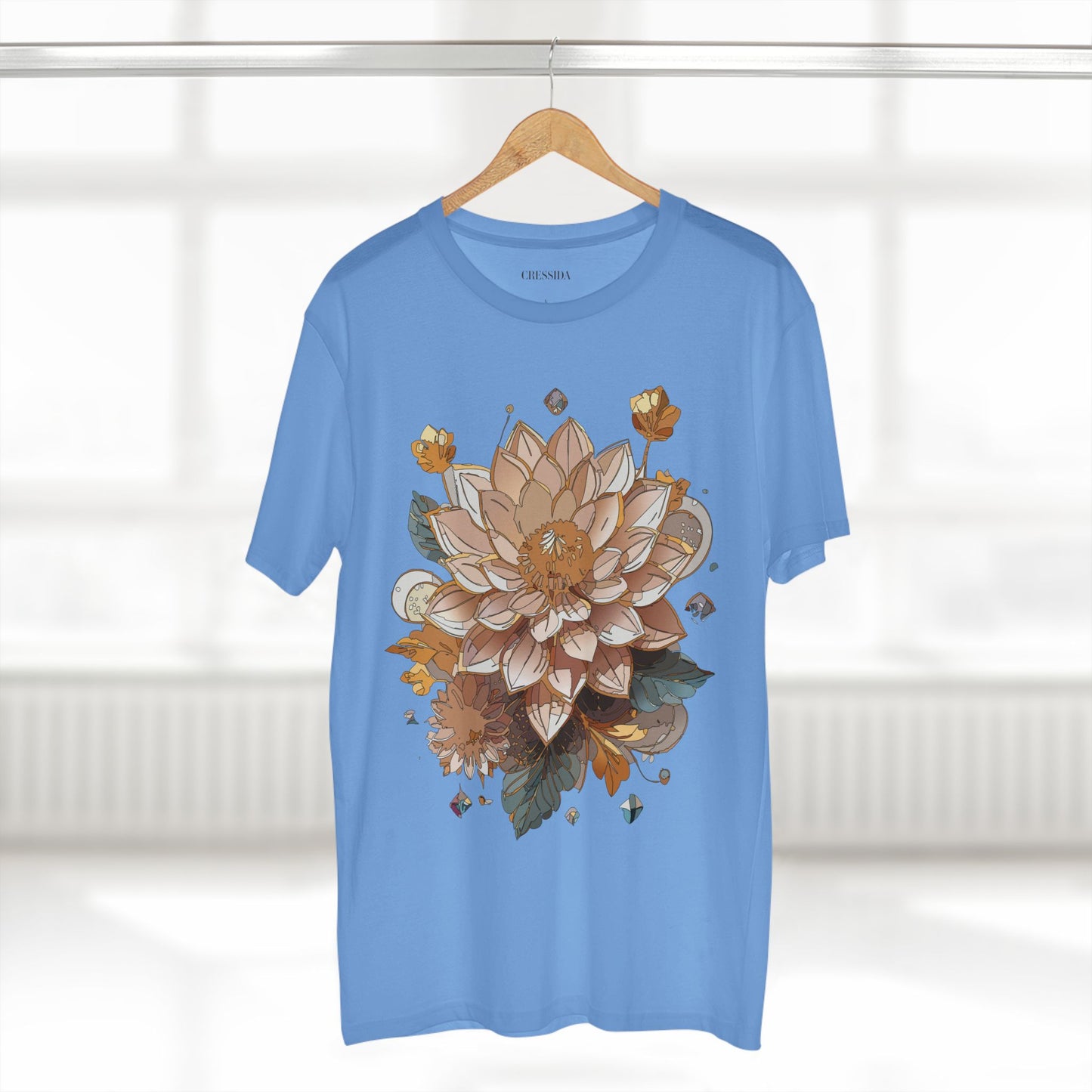 Floral Shirt, Shirt with Flower, Tee Shirt with Antique Flower