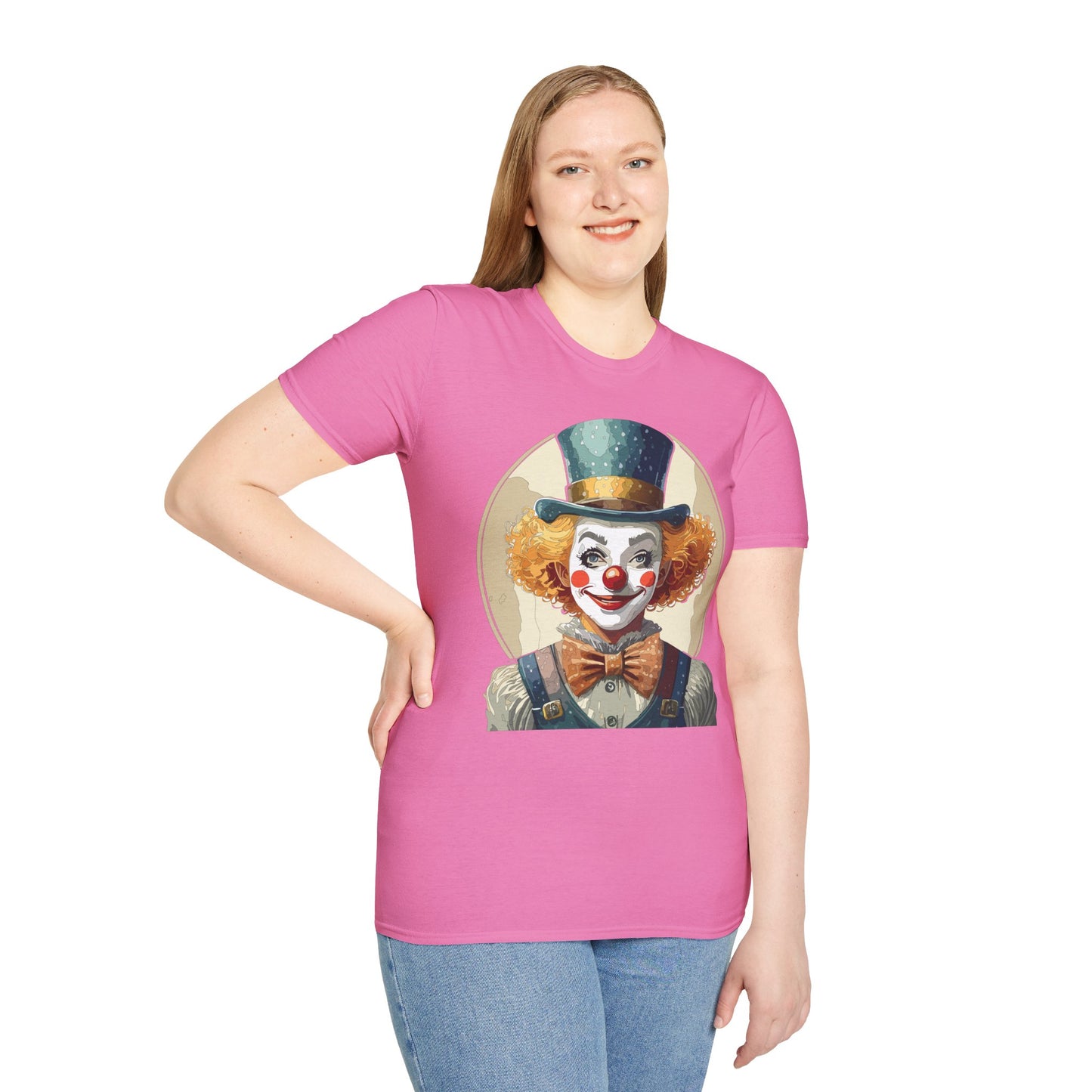 Clown Shirt, T Shirt with Clown, Funny Man Shirt, Tee Shirt with Funny Man, Circus Shirt, Shirt with Circus, Scary Man Shirt, Shirt with Scary Man