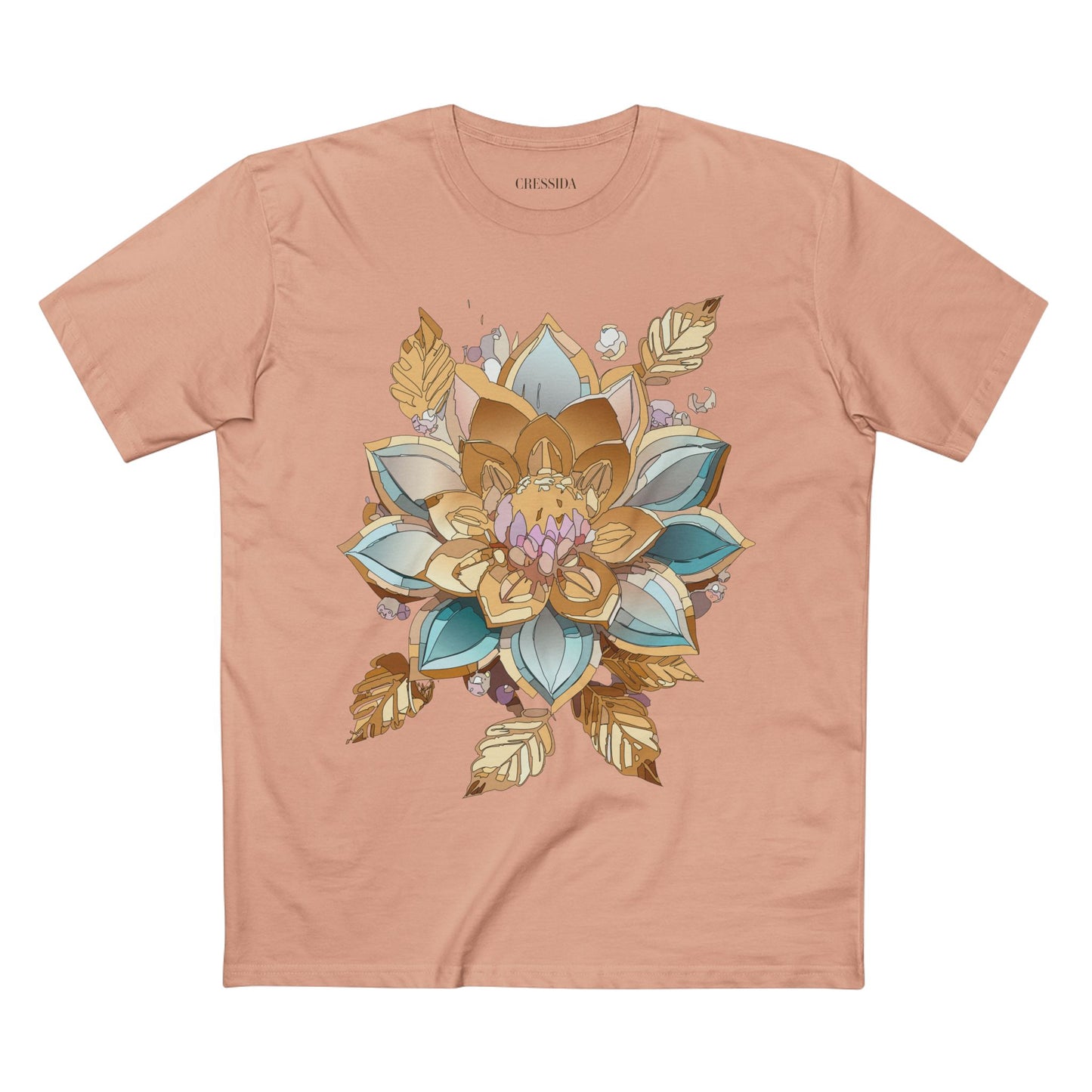 Floral Shirt, Shirt with Flower, Tee Shirt with Antique Flower