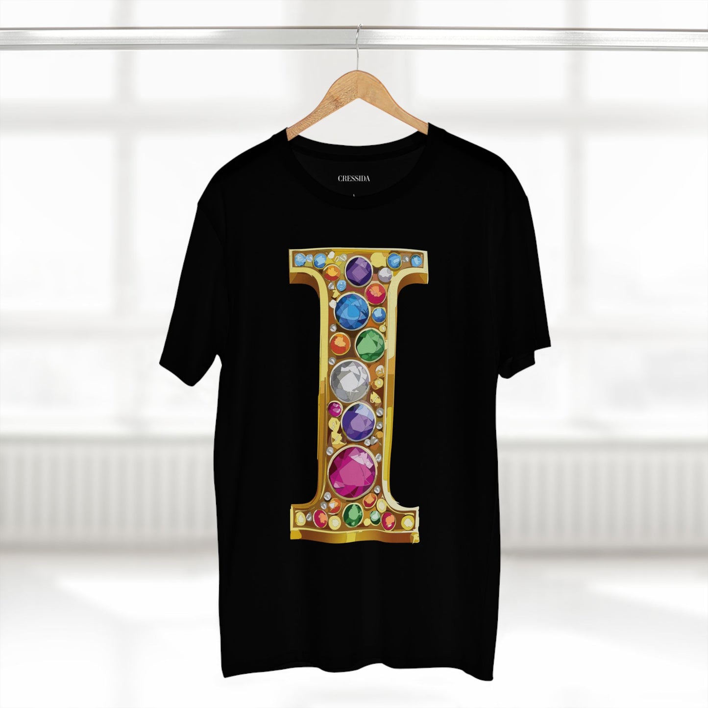 Letter Shirt, Shirt with Letters, Tee Shirt with Gold Letters
