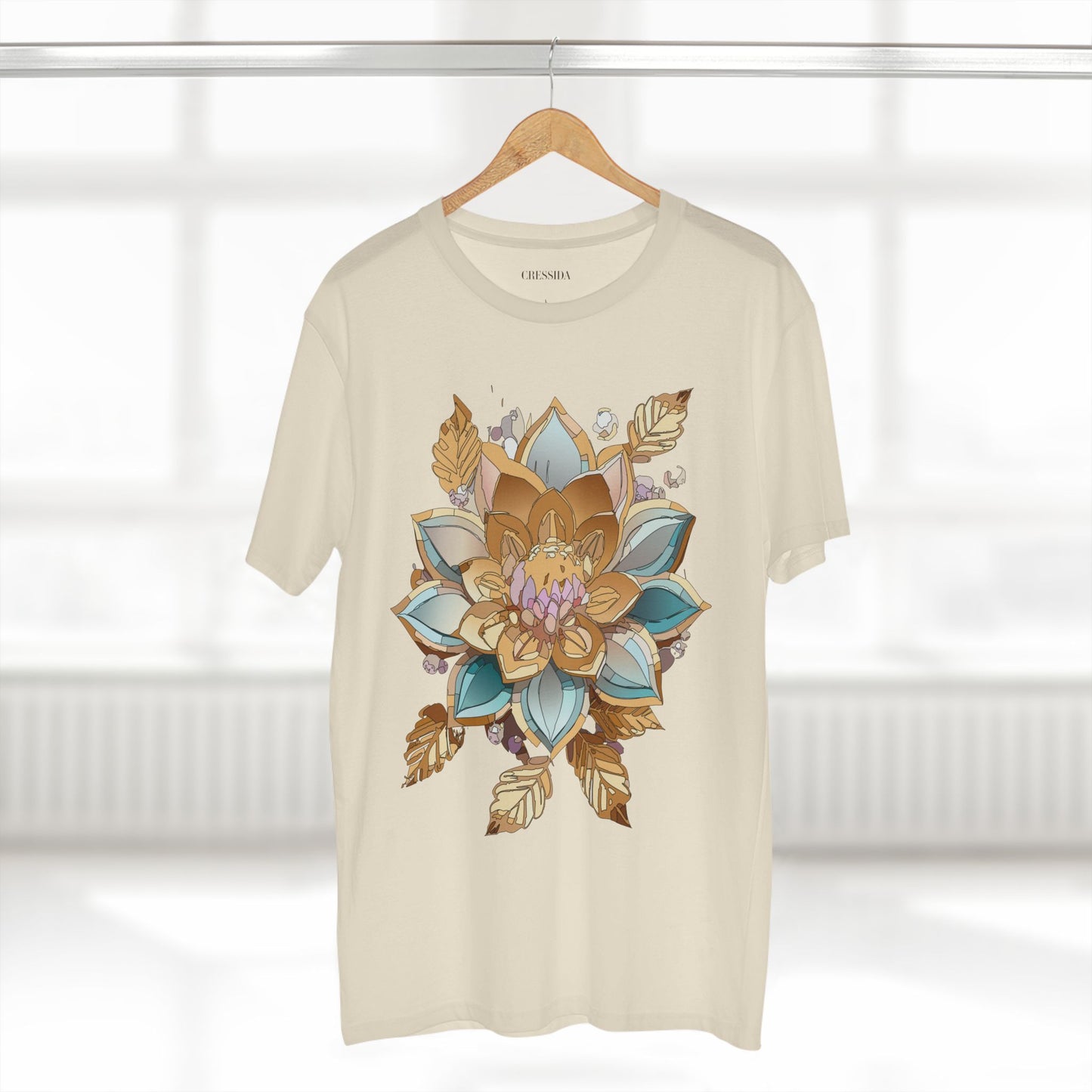 Floral Shirt, Shirt with Flower, Tee Shirt with Antique Flower