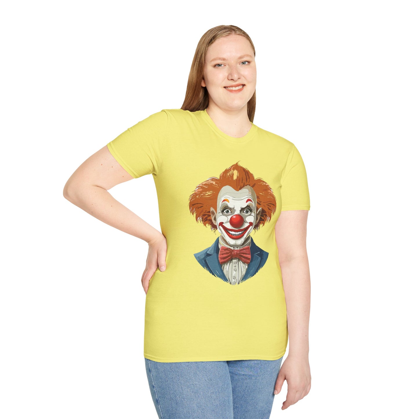 Clown Shirt, T Shirt with Clown, Funny Man Shirt, Tee Shirt with Funny Man, Circus Shirt, Shirt with Circus, Scary Man Shirt, Shirt with Scary Man