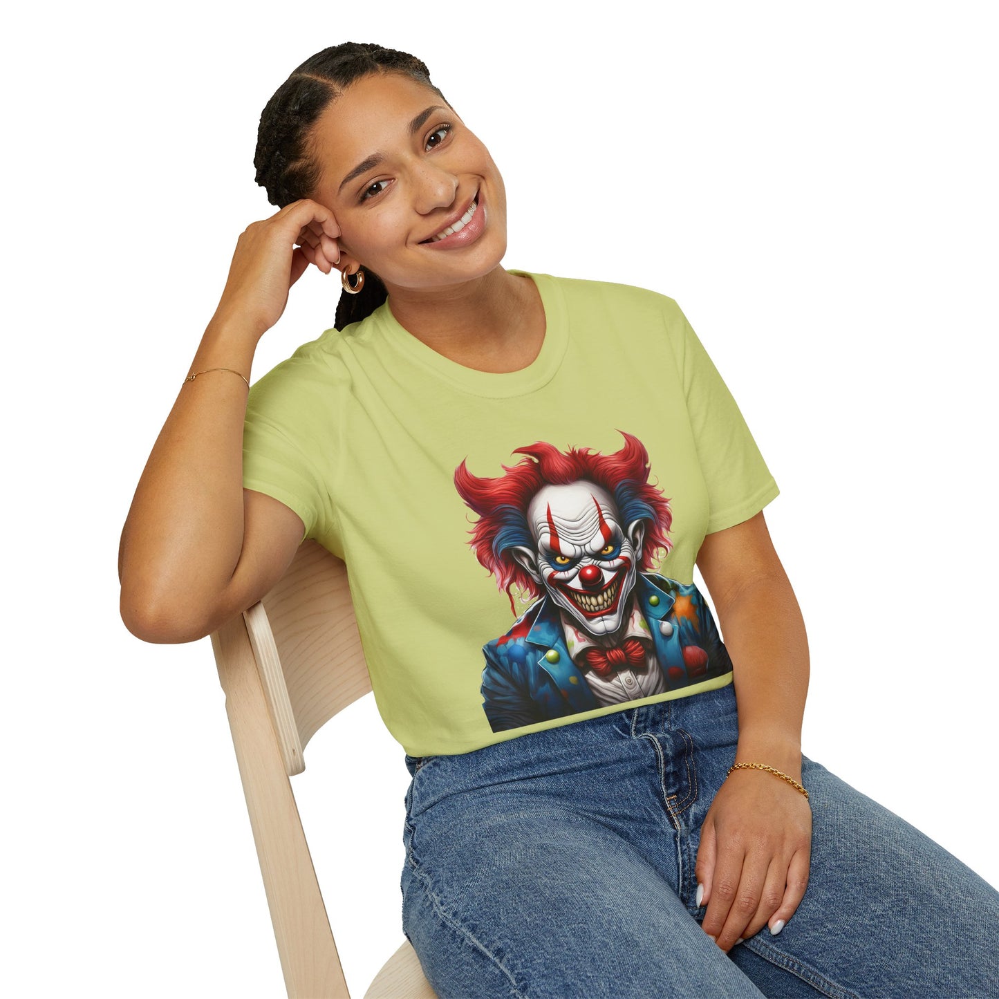 Clown Shirt, T Shirt with Clown, Funny Man Shirt, Tee Shirt with Funny Man, Circus Shirt, Shirt with Circus, Scary Man Shirt, Shirt with Scary Man