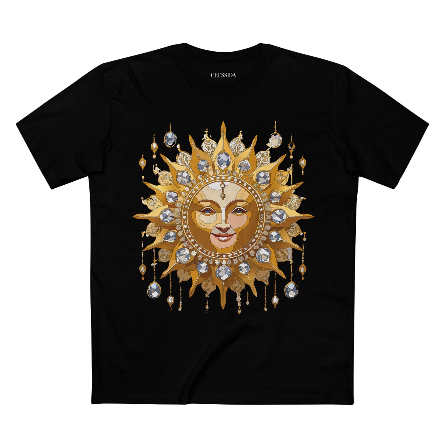 Sun Shirt, Shirt with Sun, Tee Shirt with Gold Sun