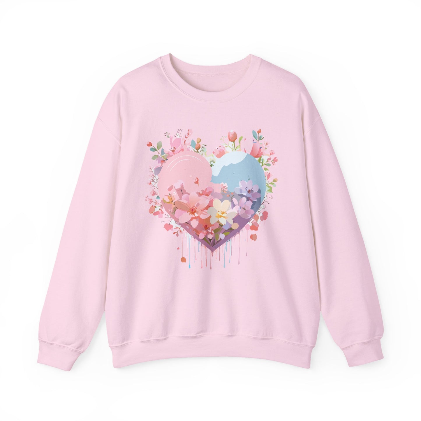 Floral Heart Sweatshirt, Floral Love Sweatshirt, Valentine's Day Sweatshirt, Heart Floral Sweatshirt