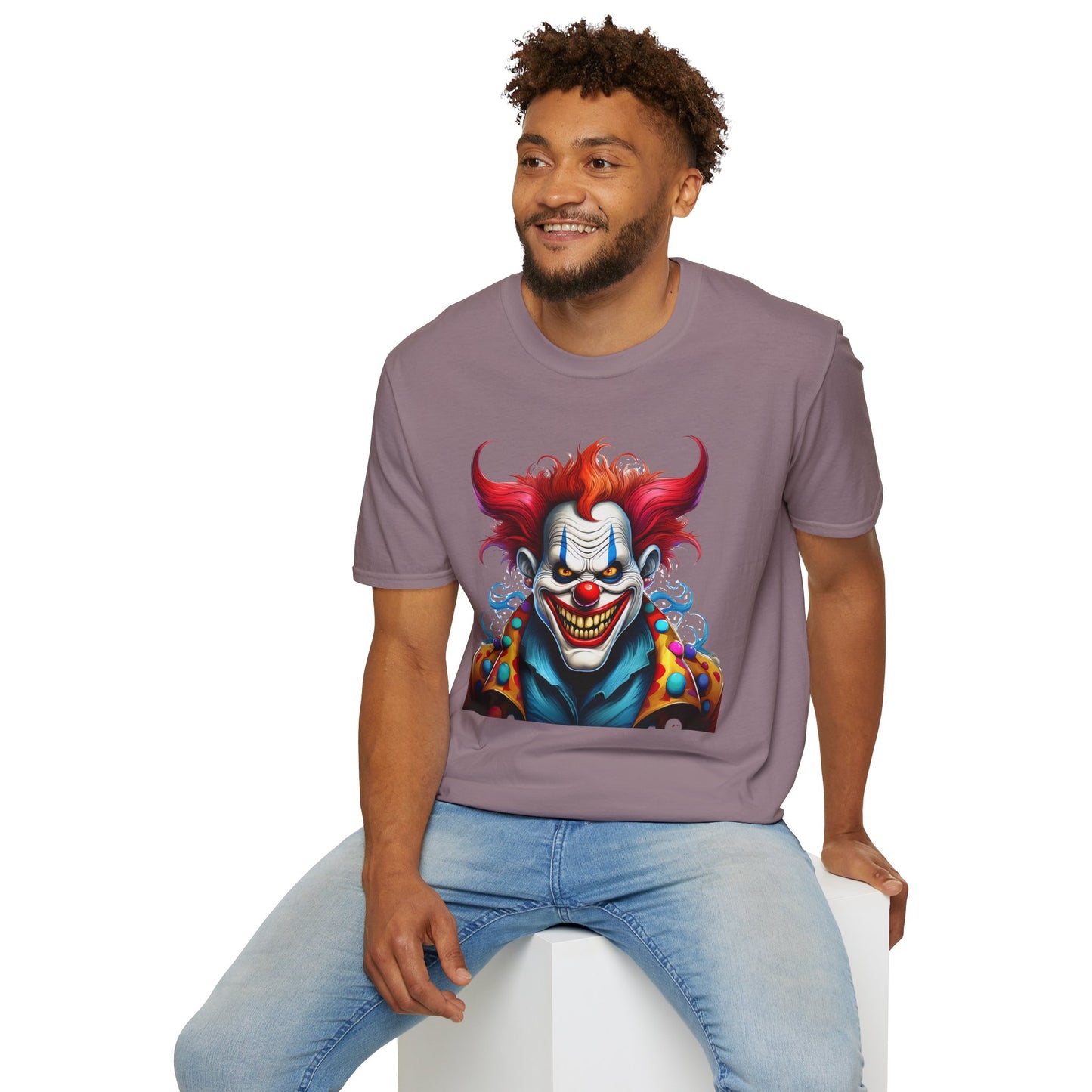 Clown Shirt, T Shirt with Clown, Funny Man Shirt, Tee Shirt with Funny Man, Circus Shirt, Shirt with Circus, Scary Man Shirt, Shirt with Scary Man