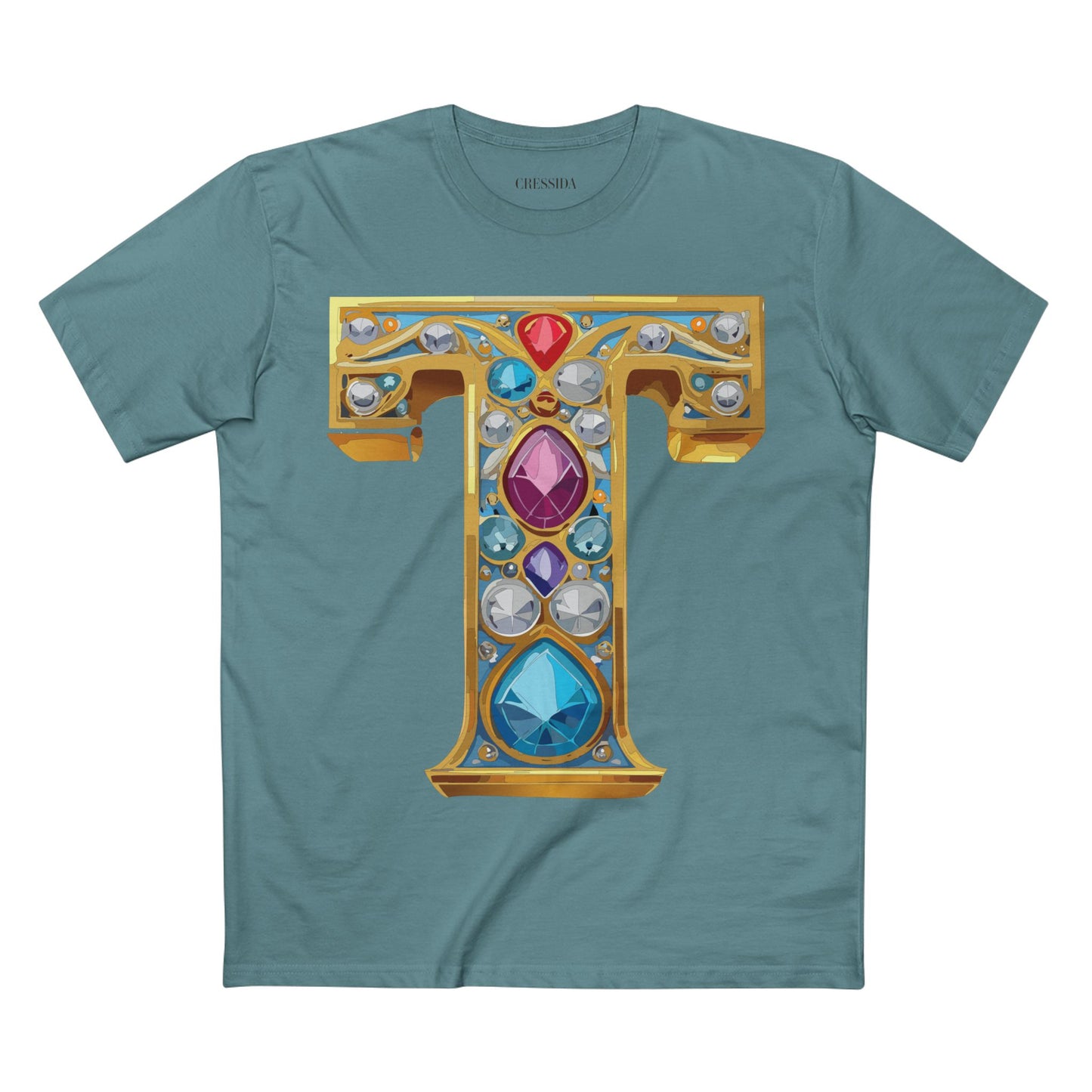 Letter Shirt, Shirt with Letters, Tee Shirt with Gold Letters