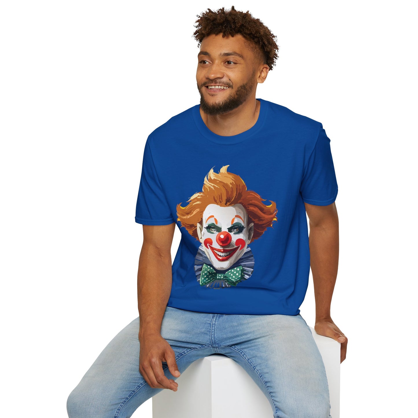 Clown Shirt, T Shirt with Clown, Funny Man Shirt, Tee Shirt with Funny Man, Circus Shirt, Shirt with Circus, Scary Man Shirt, Shirt with Scary Man