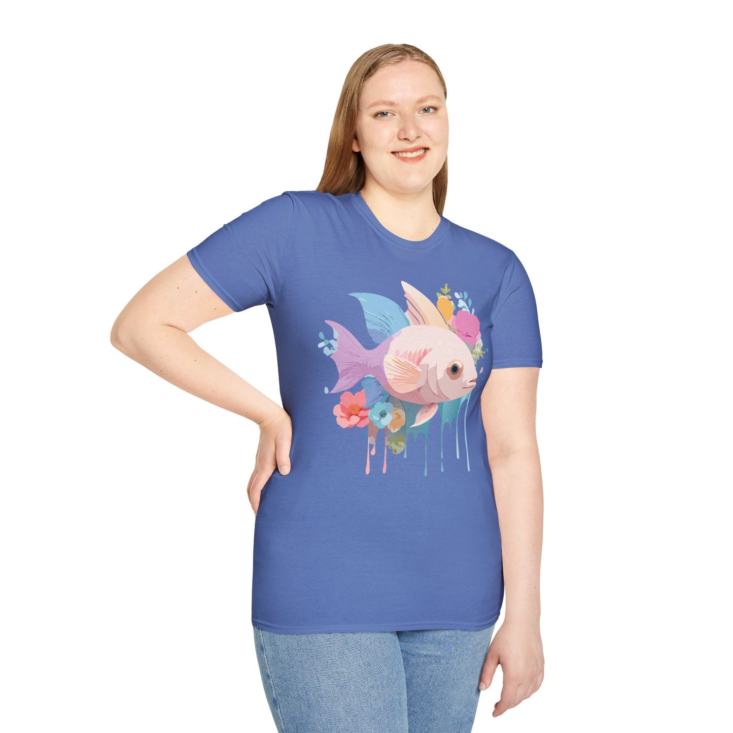 Fish Art Design Shirt, T Shirt with Fish, Graphic Shirt, Tee Shirt with Graphic Design, Shirt with Fish Graphic Art