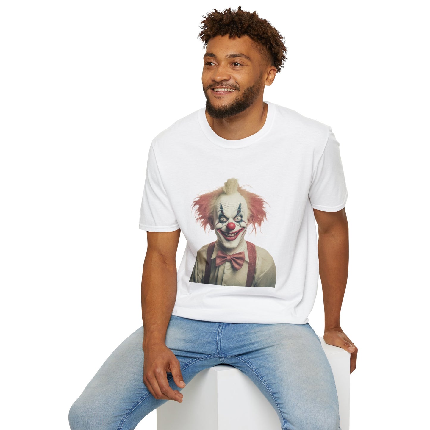 Clown Shirt, T Shirt with Clown, Funny Man Shirt, Tee Shirt with Funny Man, Circus Shirt, Shirt with Circus, Scary Man Shirt, Shirt with Scary Man