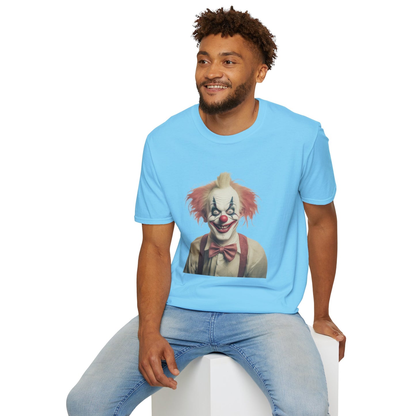 Clown Shirt, T Shirt with Clown, Funny Man Shirt, Tee Shirt with Funny Man, Circus Shirt, Shirt with Circus, Scary Man Shirt, Shirt with Scary Man