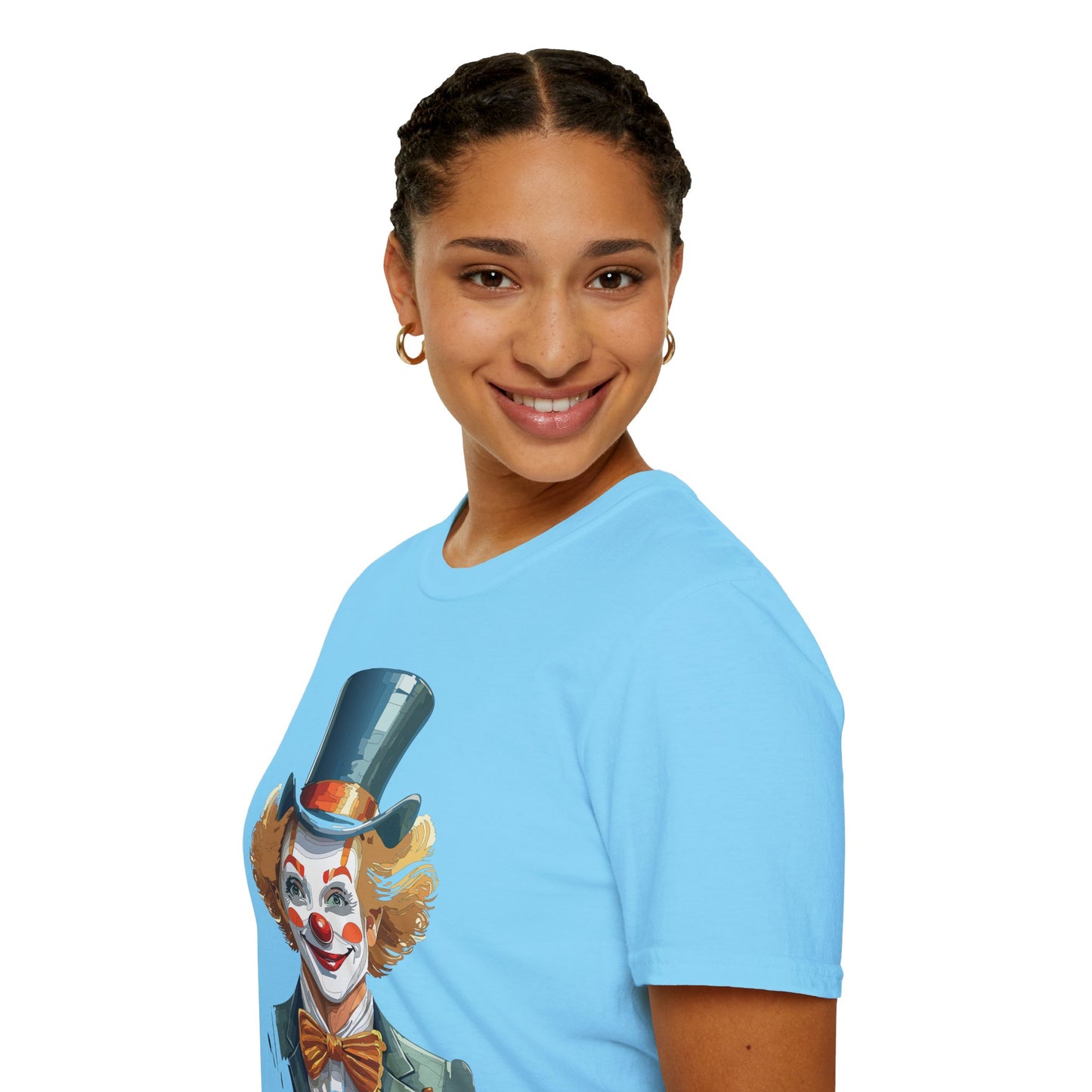 Clown Shirt, T Shirt with Clown, Funny Man Shirt, Tee Shirt with Funny Man, Circus Shirt, Shirt with Circus, Scary Man Shirt, Shirt with Scary Man
