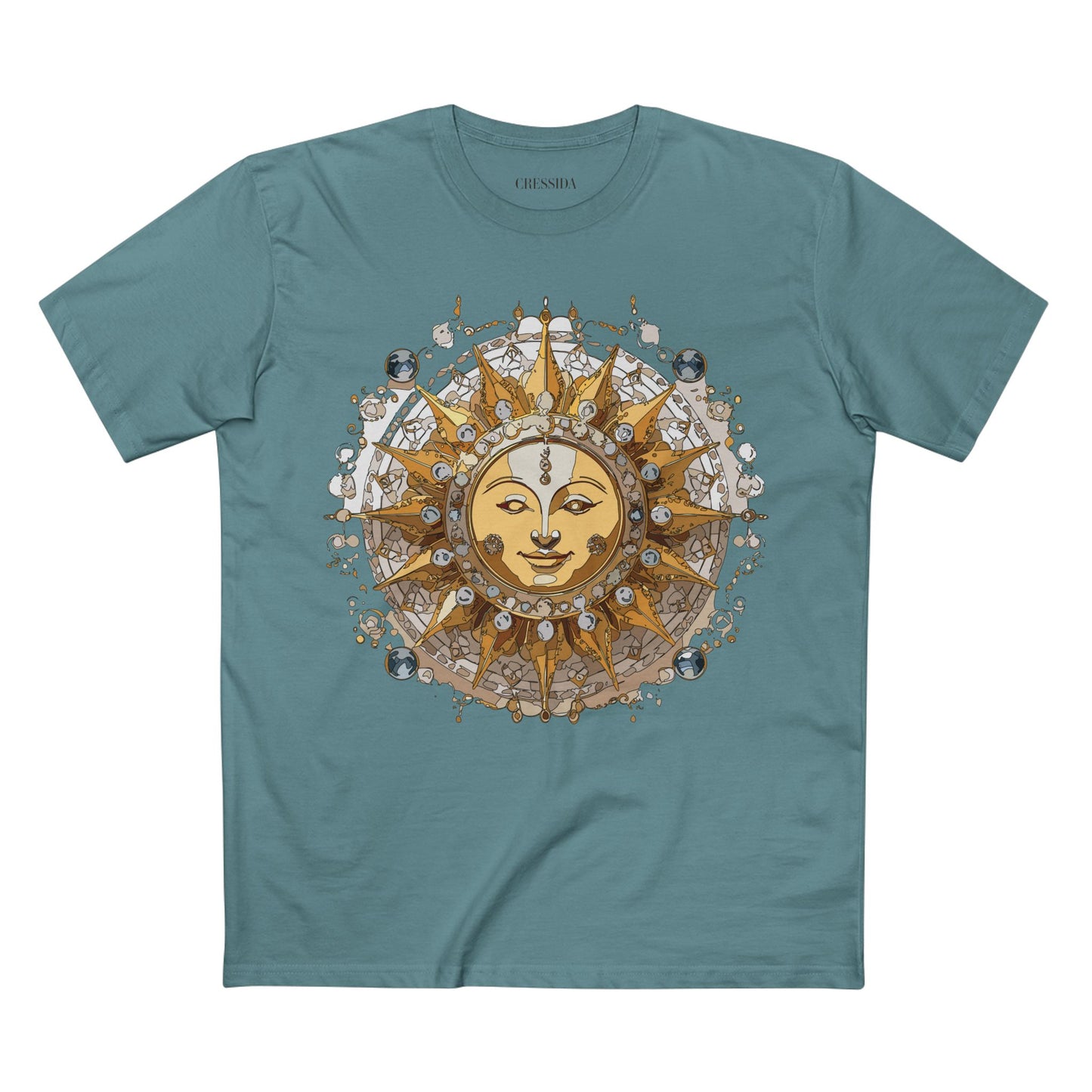 Sun Shirt, Shirt with Sun, Tee Shirt with Gold Sun
