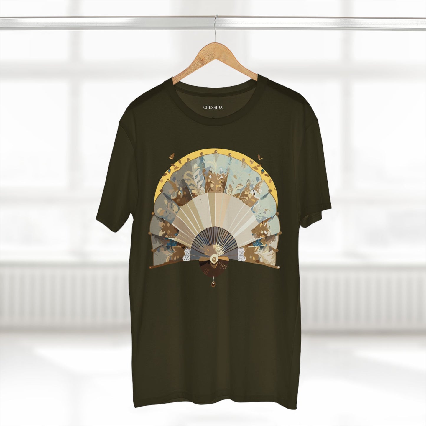 Fan shirt, Shirt with Fan, Tee Shirt with Antique Fan
