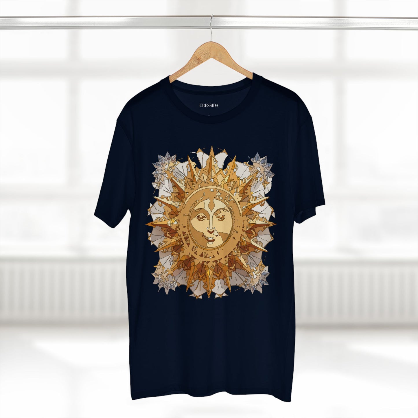 Sun Shirt, Shirt with Sun, Tee Shirt with Gold Sun