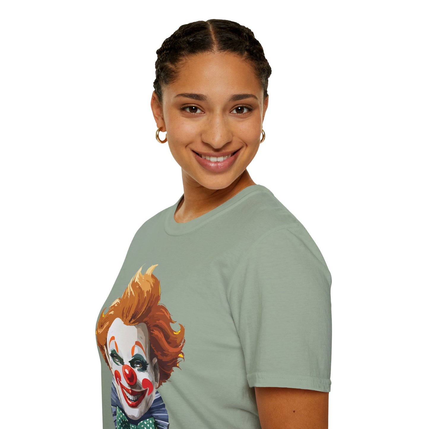 Clown Shirt, T Shirt with Clown, Funny Man Shirt, Tee Shirt with Funny Man, Circus Shirt, Shirt with Circus, Scary Man Shirt, Shirt with Scary Man