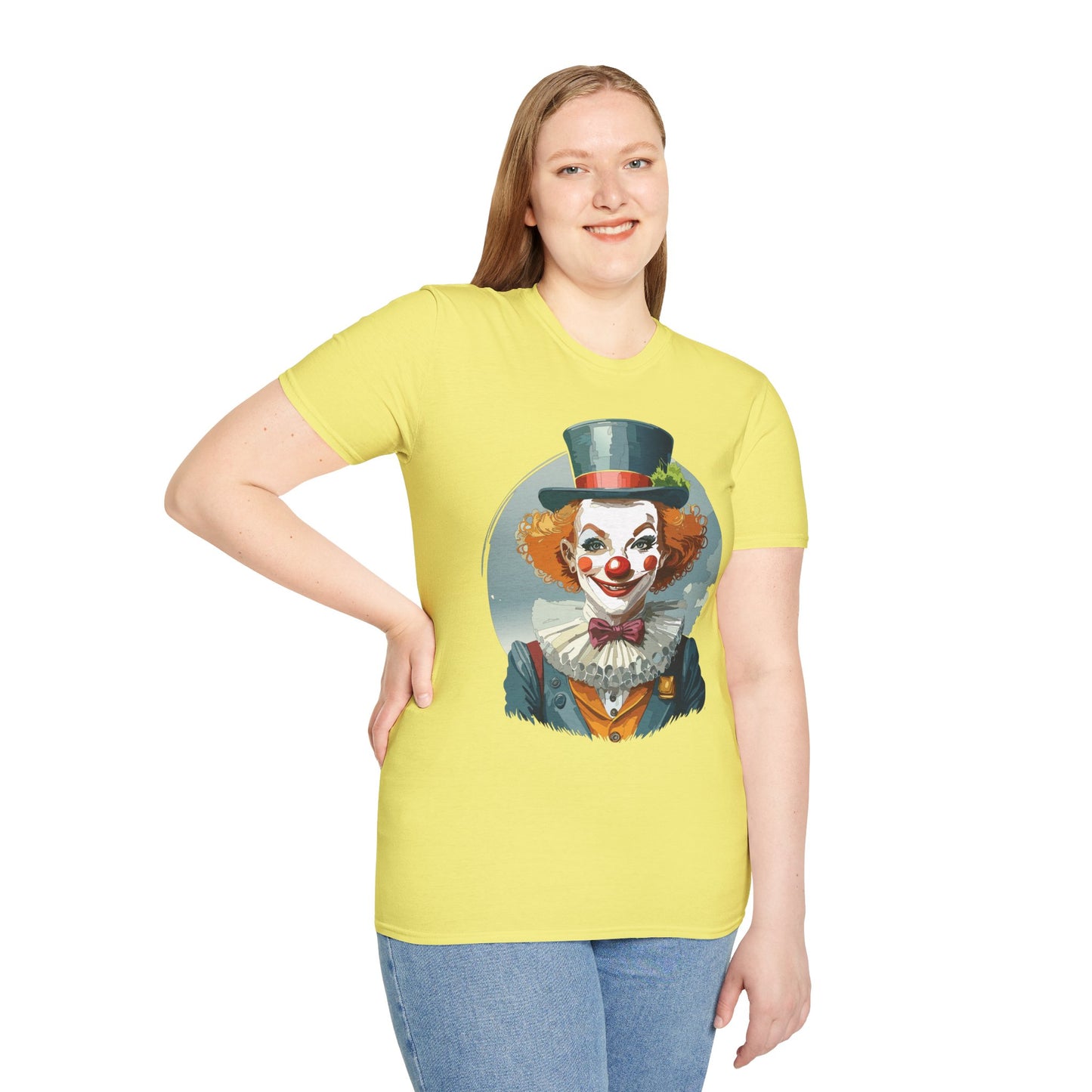 Clown Shirt, T Shirt with Clown, Funny Man Shirt, Tee Shirt with Funny Man, Circus Shirt, Shirt with Circus, Scary Man Shirt, Shirt with Scary Man