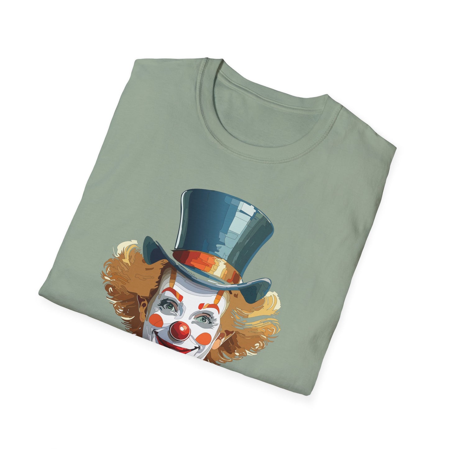 Clown Shirt, T Shirt with Clown, Funny Man Shirt, Tee Shirt with Funny Man, Circus Shirt, Shirt with Circus, Scary Man Shirt, Shirt with Scary Man