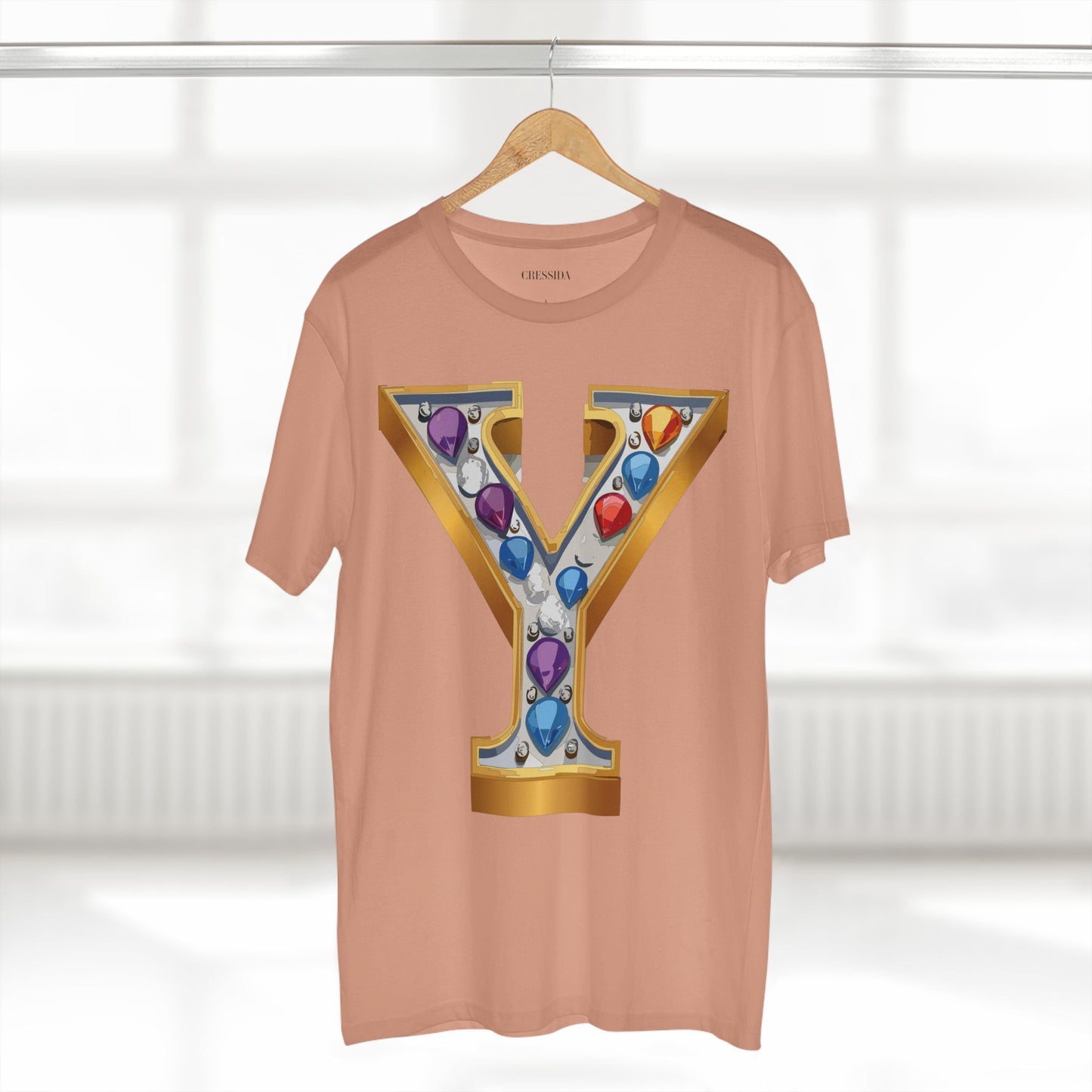 Letter Shirt, Shirt with Letters, Tee Shirt with Gold Letters