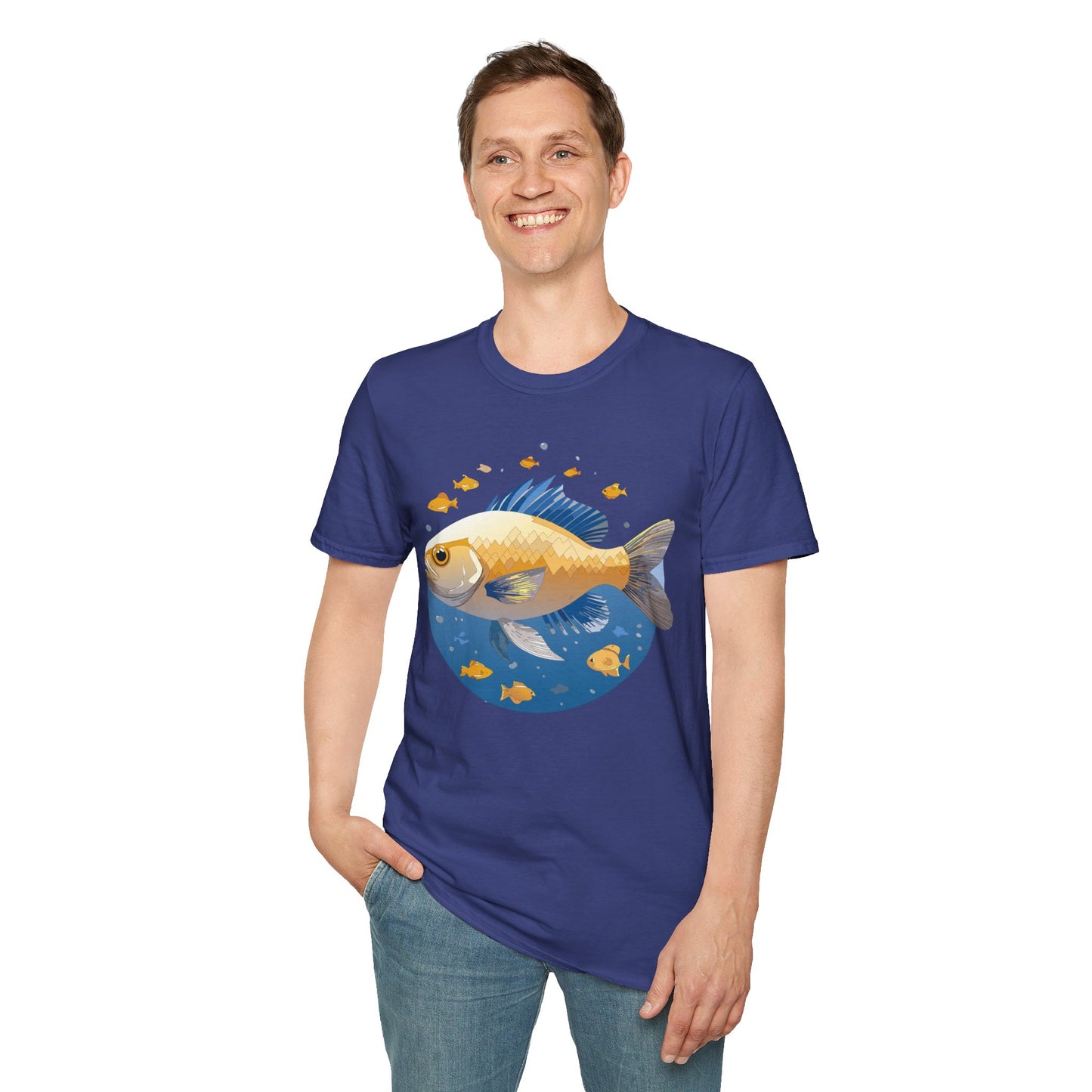 Fish Art Design Shirt, T Shirt with Fish, Graphic Shirt, Tee Shirt with Graphic Design, Shirt with Fish Graphic Art