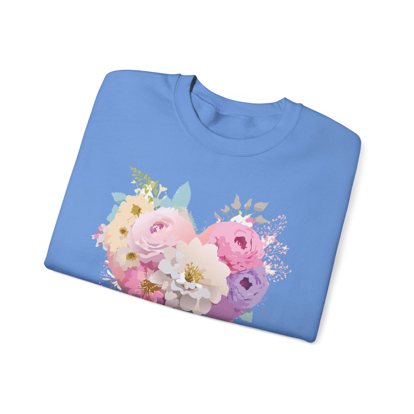 Floral Heart Sweatshirt, Floral Love Sweatshirt, Valentine's Day Sweatshirt, Heart Floral Sweatshirt