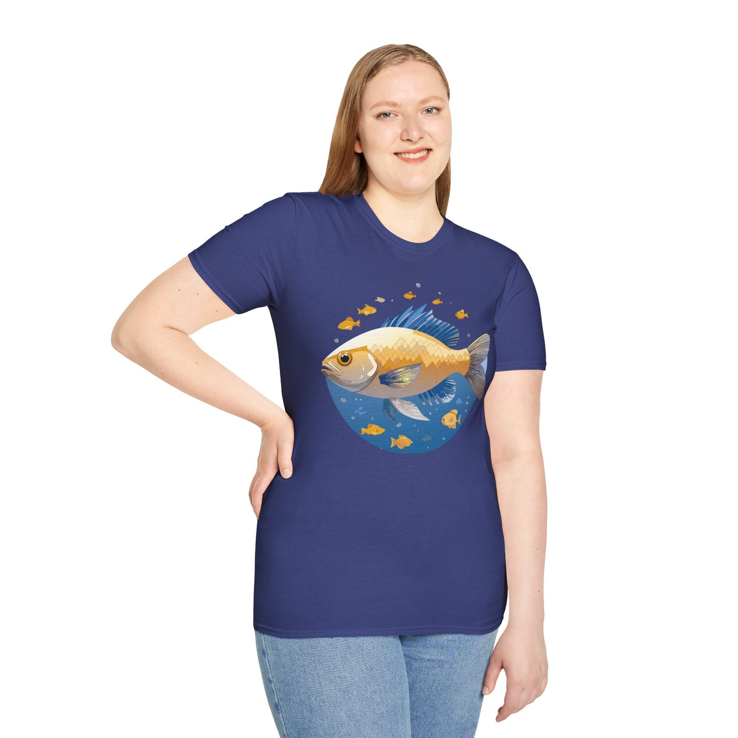 Fish Art Design Shirt, T Shirt with Fish, Graphic Shirt, Tee Shirt with Graphic Design, Shirt with Fish Graphic Art
