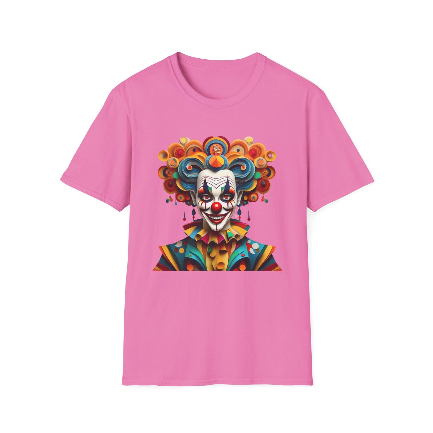 Clown Shirt, T Shirt with Clown, Funny Man Shirt, Tee Shirt with Funny Man, Circus Shirt, Shirt with Circus, Scary Man Shirt, Shirt with Scary Man