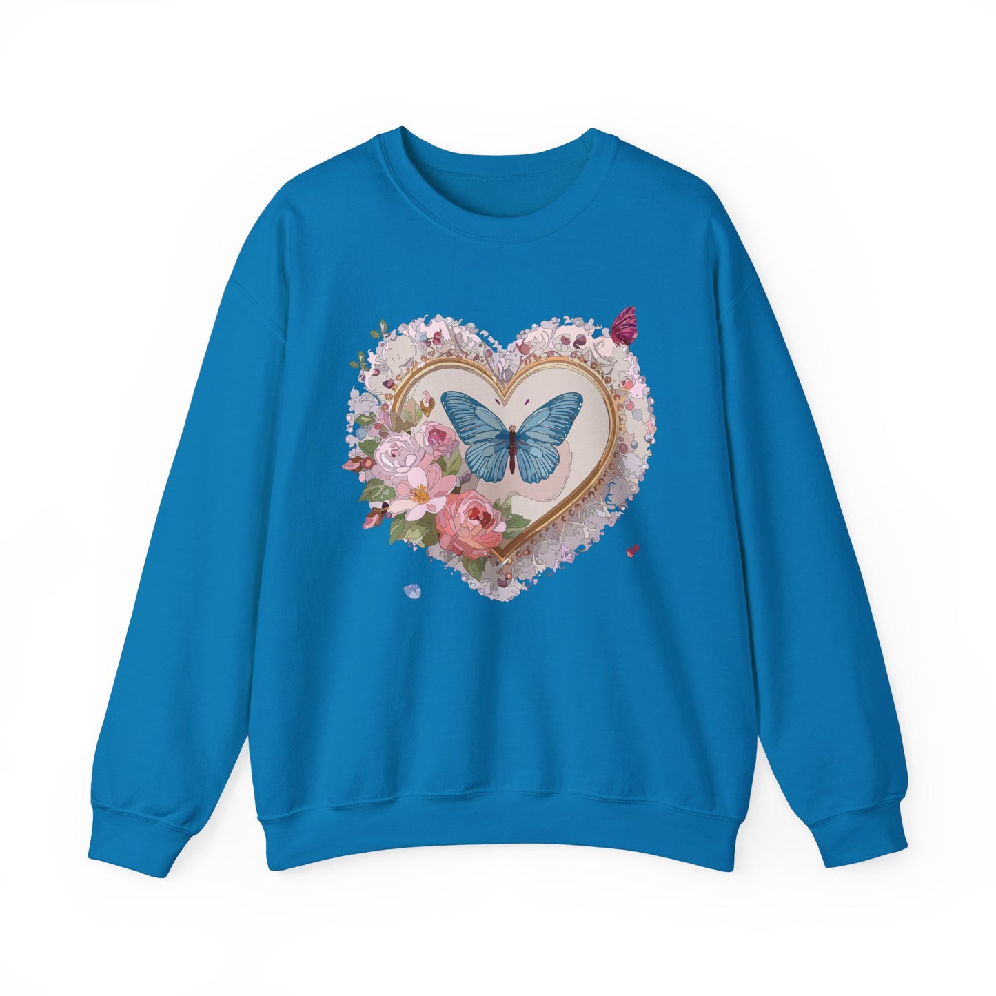 Floral Heart Sweatshirt, Floral Love Sweatshirt, Valentine's Day Sweatshirt, Heart Floral Sweatshirt