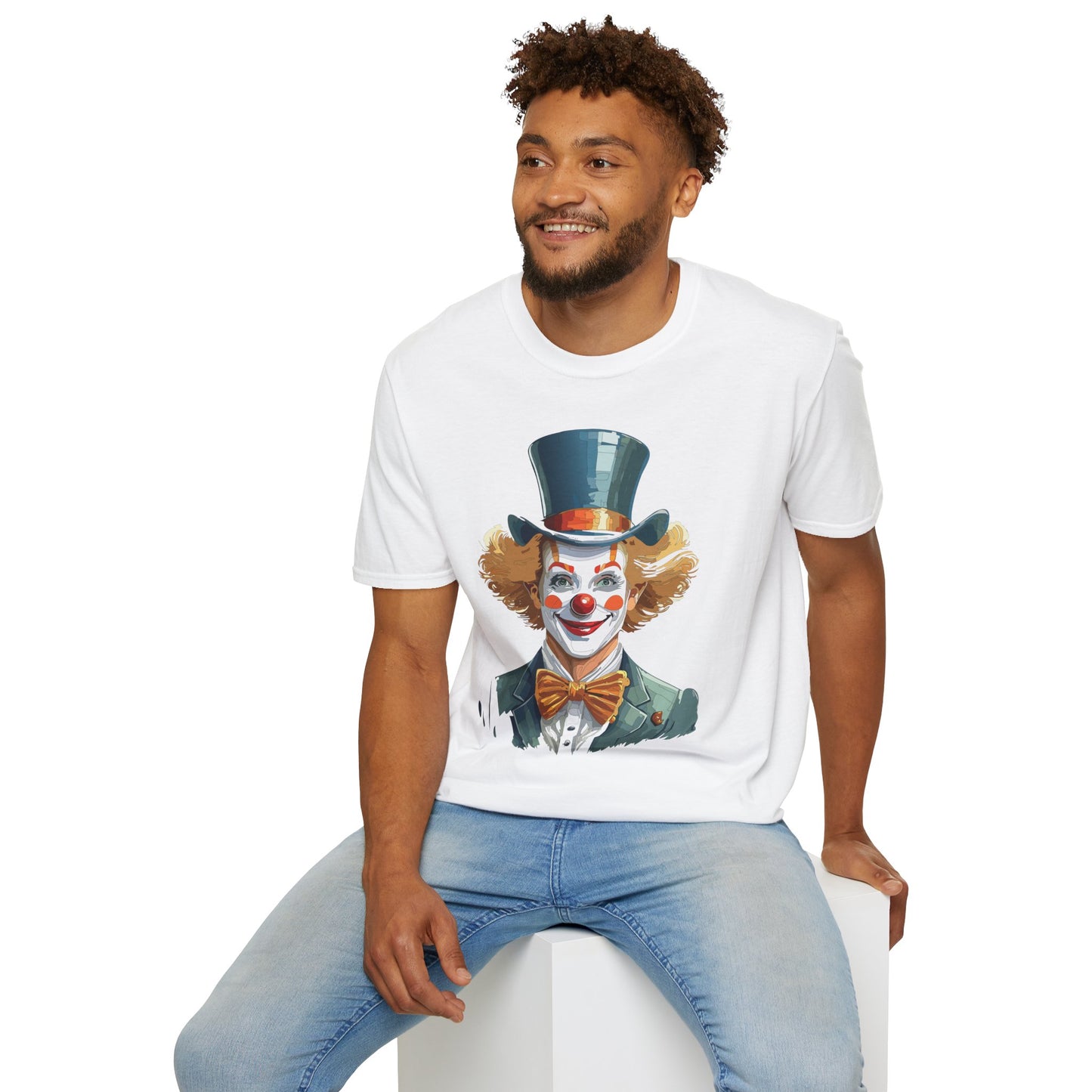 Clown Shirt, T Shirt with Clown, Funny Man Shirt, Tee Shirt with Funny Man, Circus Shirt, Shirt with Circus, Scary Man Shirt, Shirt with Scary Man