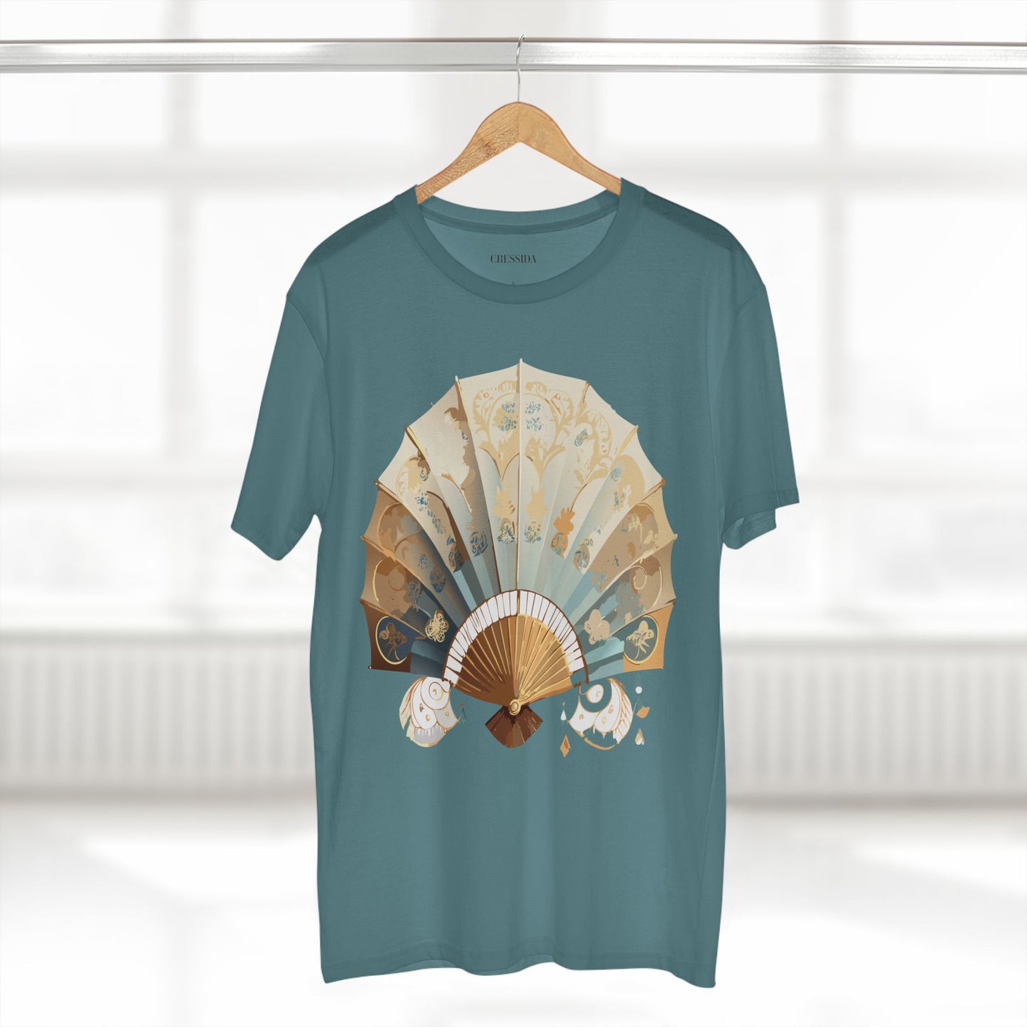 Fan shirt, Shirt with Fan, Tee Shirt with Antique Fan