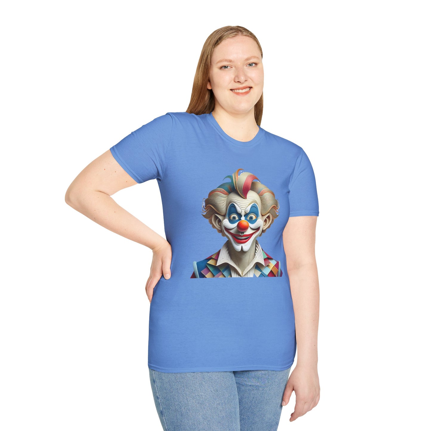Clown Shirt, T Shirt with Clown, Funny Man Shirt, Tee Shirt with Funny Man, Circus Shirt, Shirt with Circus, Scary Man Shirt, Shirt with Scary Man