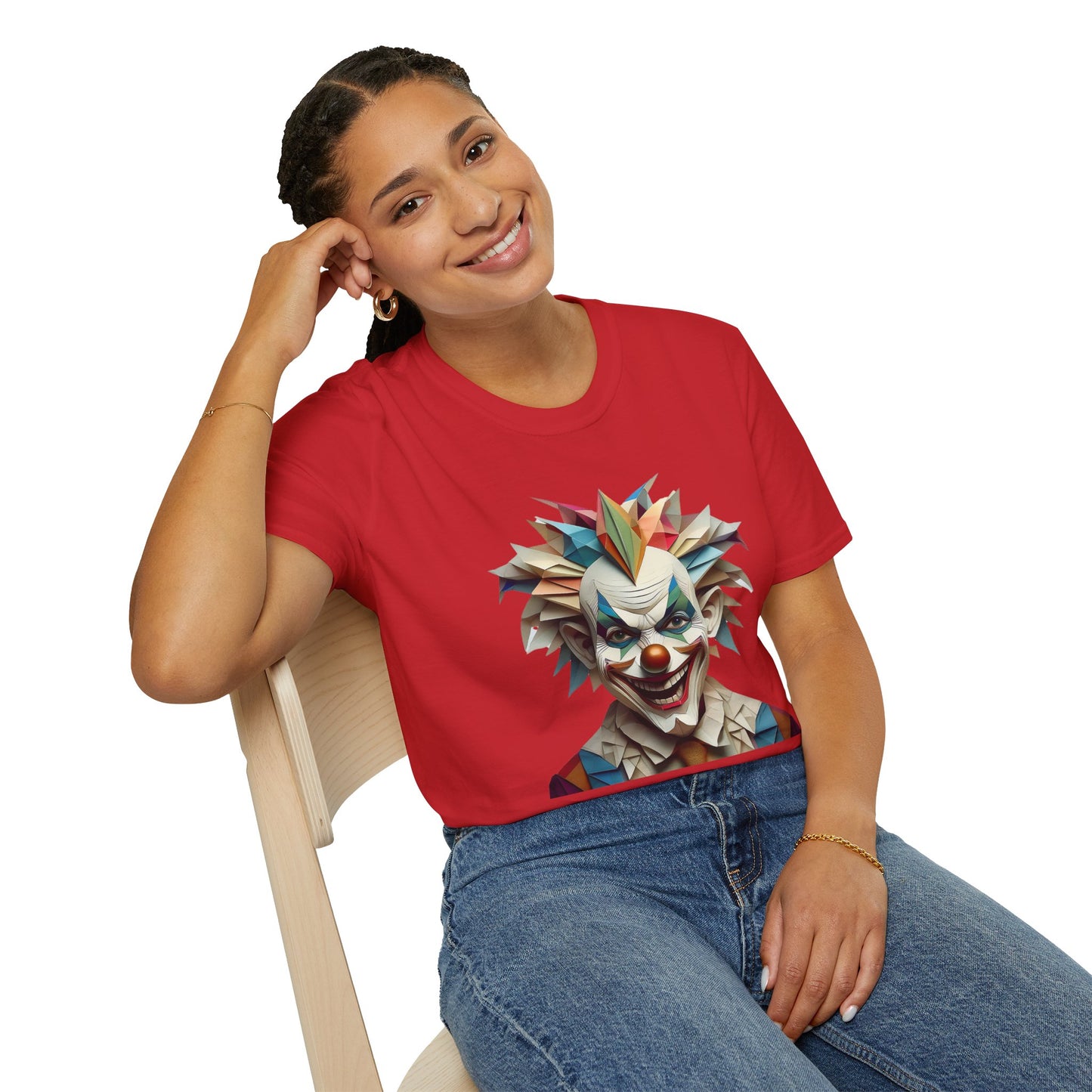 Clown Shirt, T Shirt with Clown, Funny Man Shirt, Tee Shirt with Funny Man, Circus Shirt, Shirt with Circus, Scary Man Shirt, Shirt with Scary Man