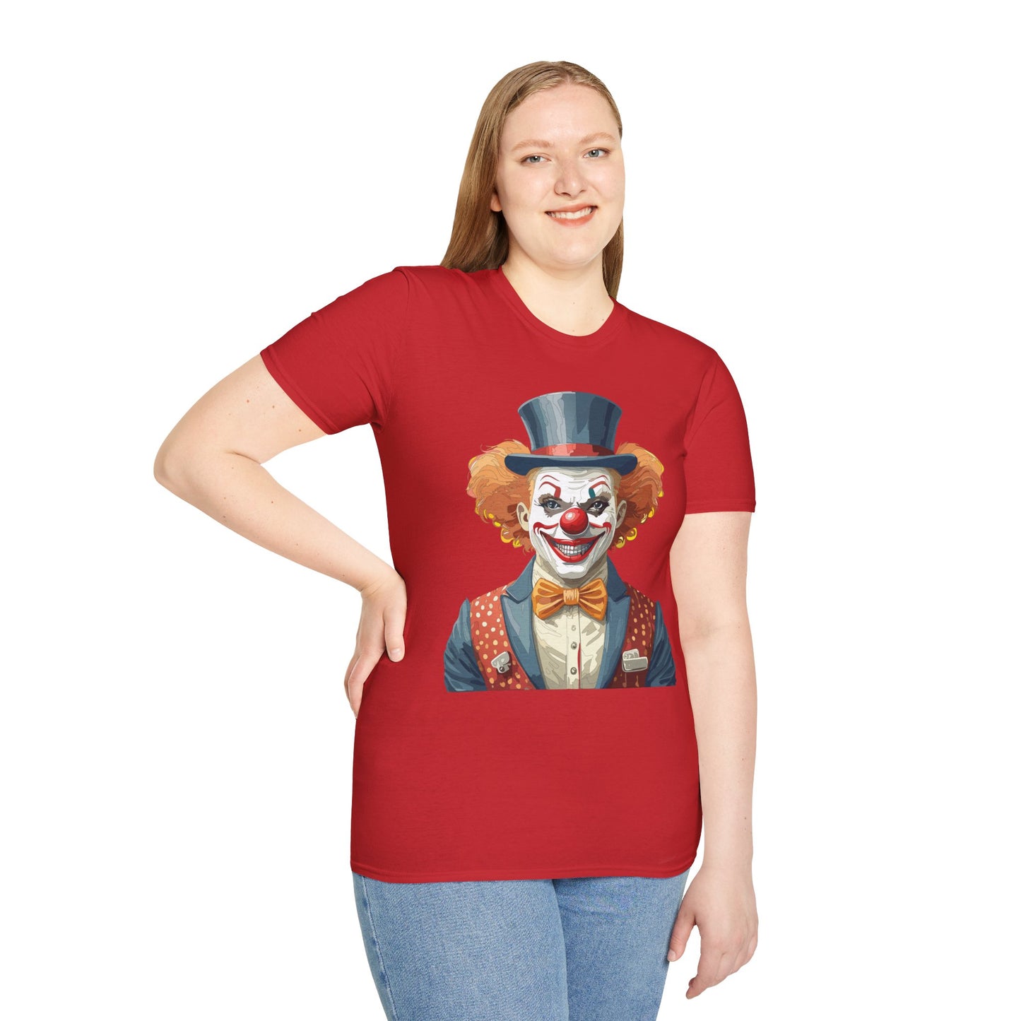 Clown Shirt, T Shirt with Clown, Funny Man Shirt, Tee Shirt with Funny Man, Circus Shirt, Shirt with Circus, Scary Man Shirt, Shirt with Scary Man