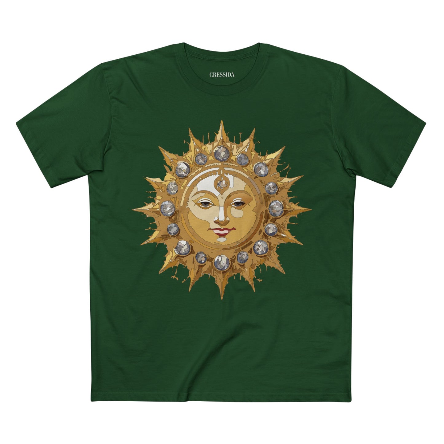 Sun Shirt, Shirt with Sun, Tee Shirt with Gold Sun