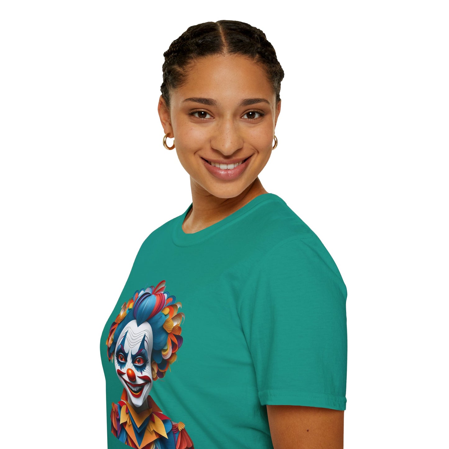 Clown Shirt, T Shirt with Clown, Funny Man Shirt, Tee Shirt with Funny Man, Circus Shirt, Shirt with Circus, Scary Man Shirt, Shirt with Scary Man