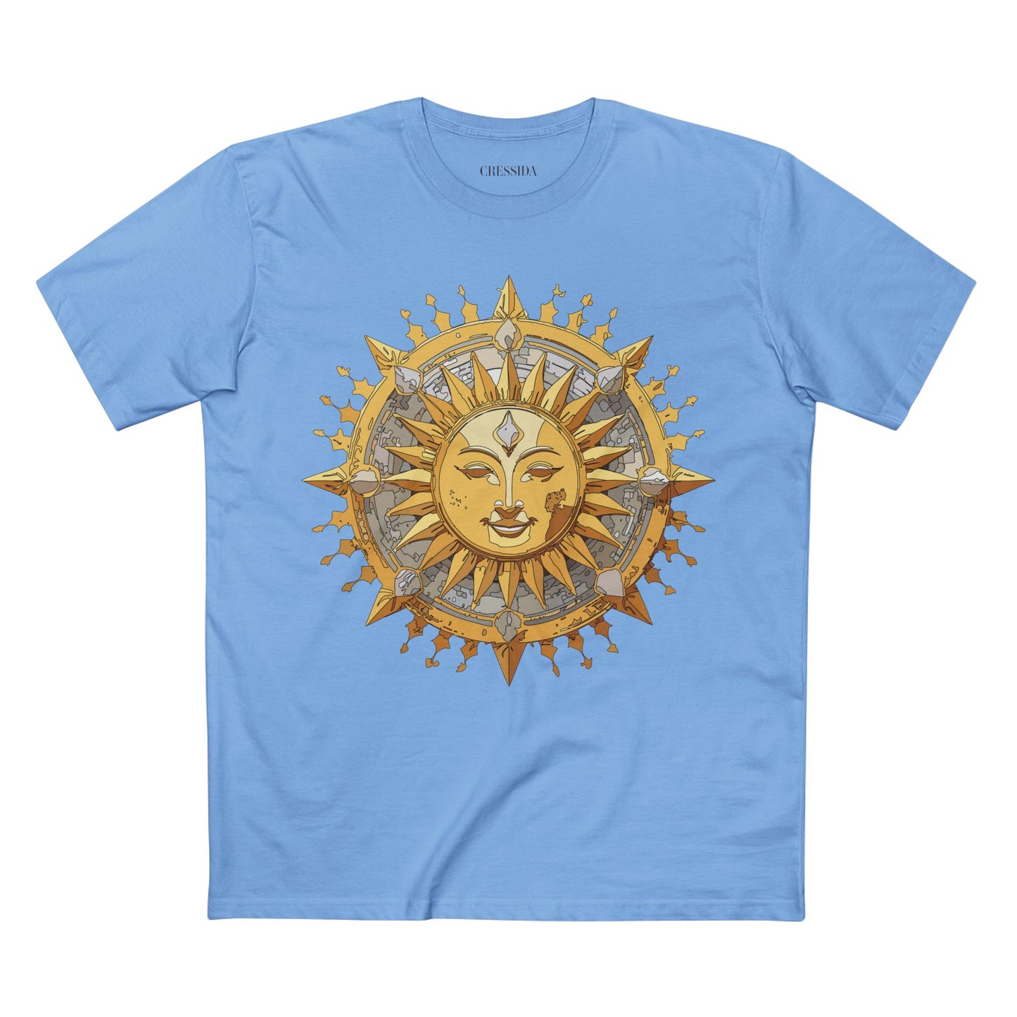Sun Shirt, Shirt with Sun, Tee Shirt with Gold Sun