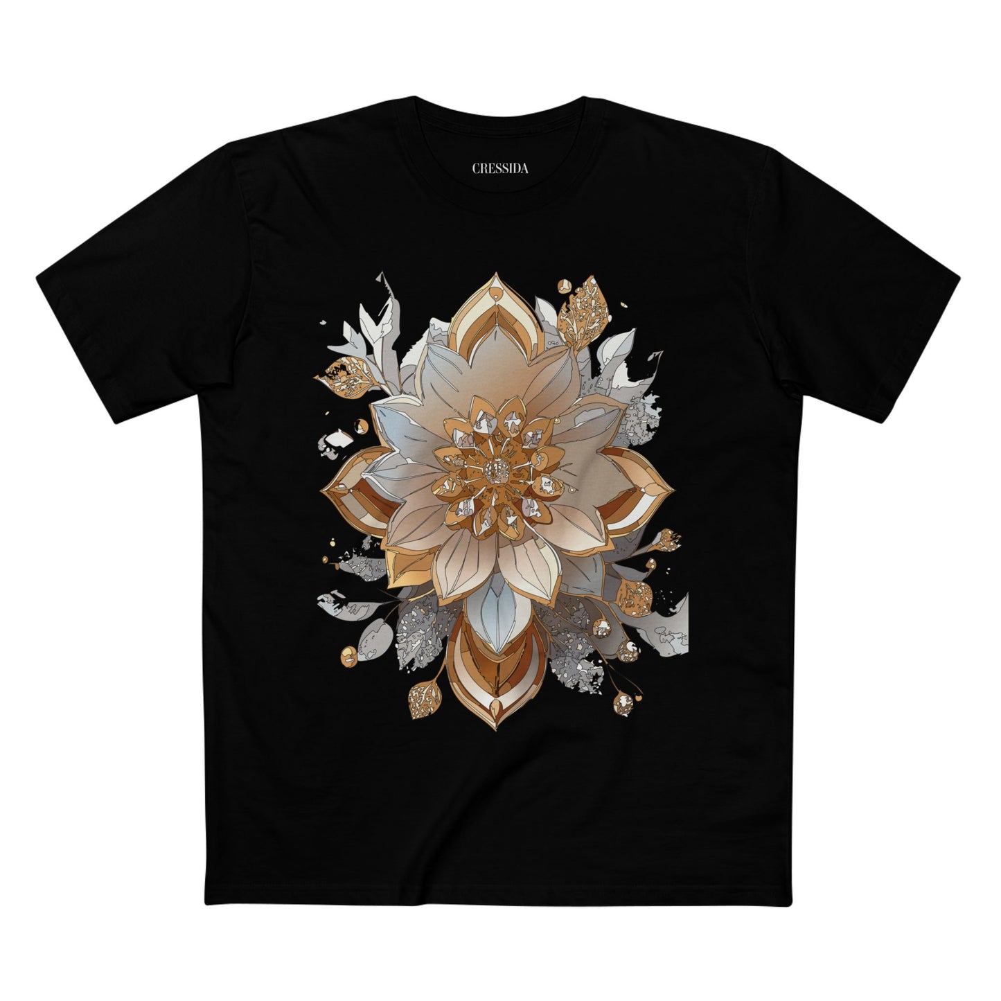 Floral Shirt, Shirt with Flower, Tee Shirt with Antique Flower
