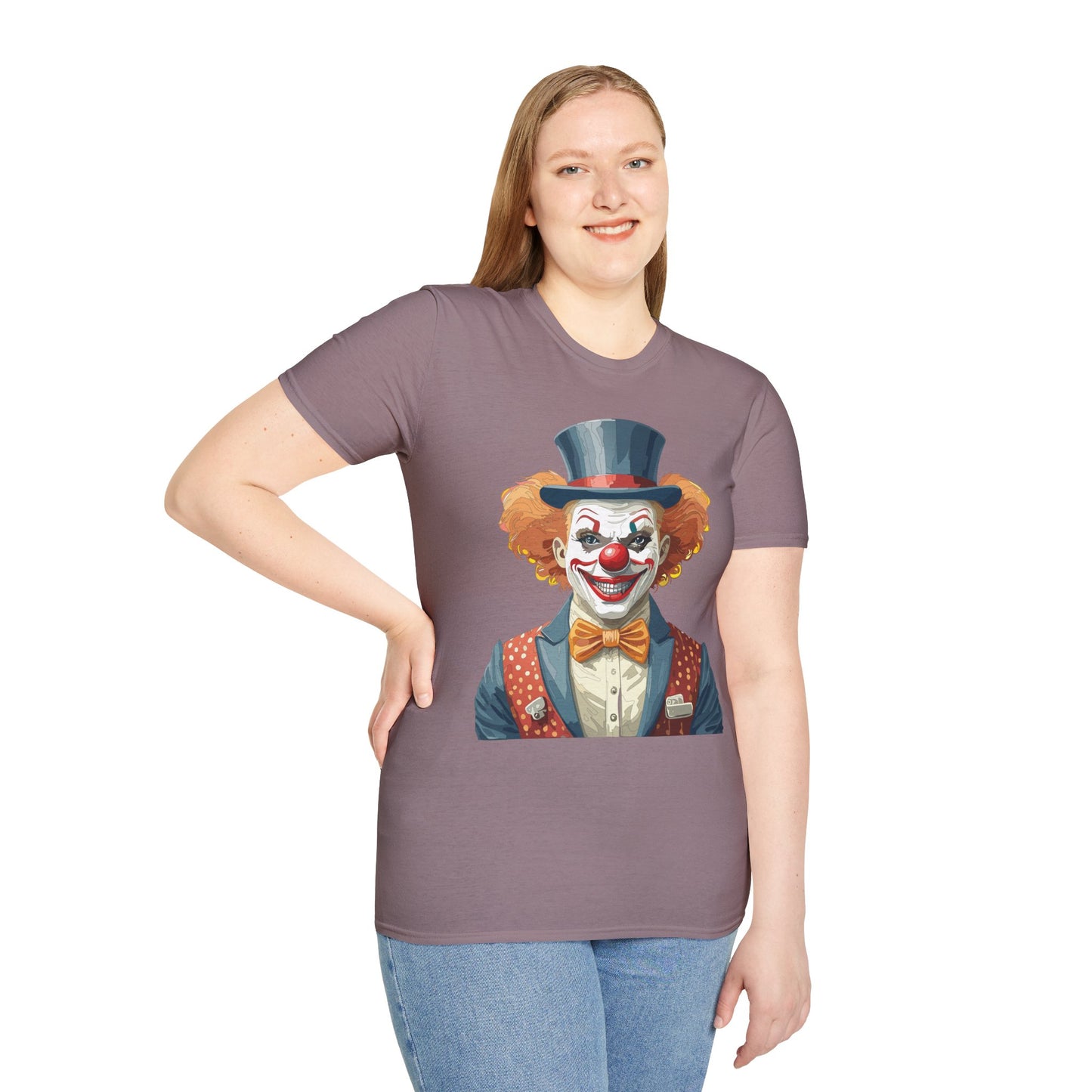Clown Shirt, T Shirt with Clown, Funny Man Shirt, Tee Shirt with Funny Man, Circus Shirt, Shirt with Circus, Scary Man Shirt, Shirt with Scary Man