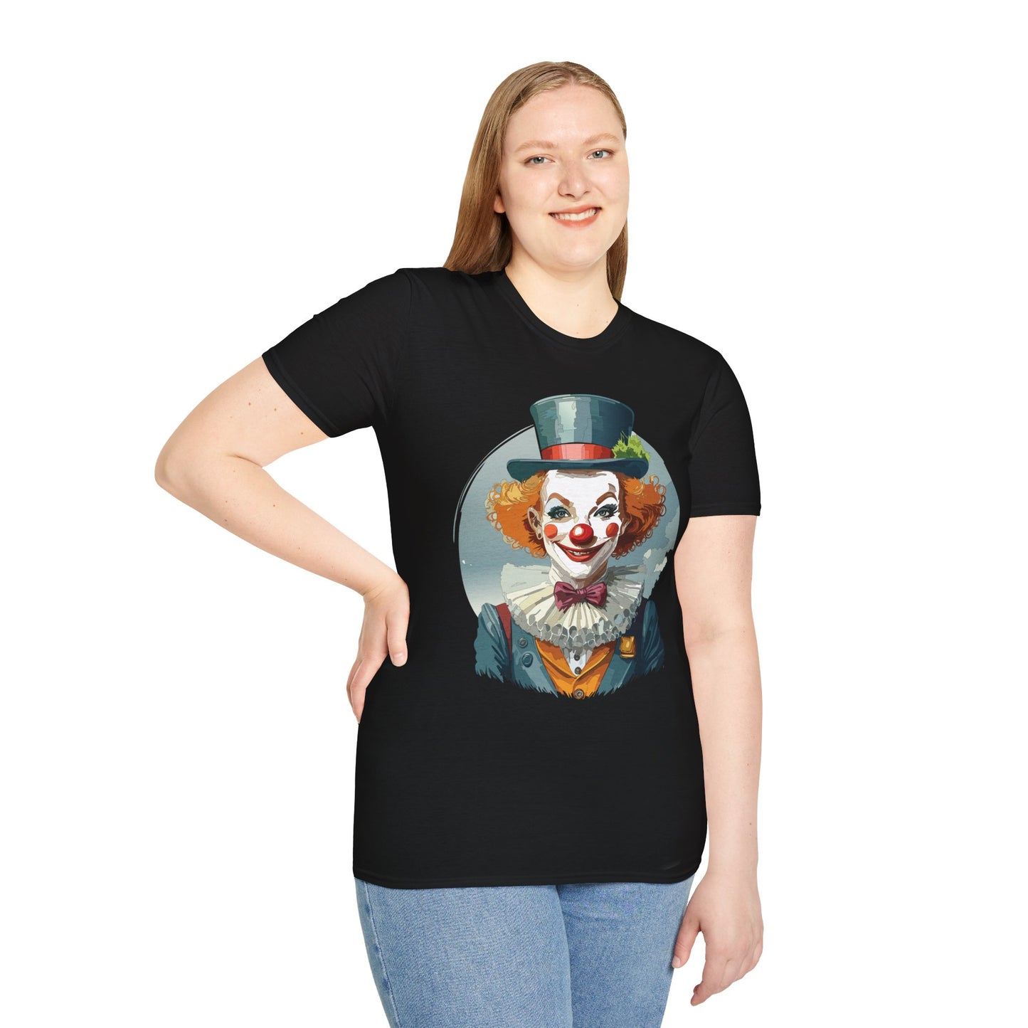 Clown Shirt, T Shirt with Clown, Funny Man Shirt, Tee Shirt with Funny Man, Circus Shirt, Shirt with Circus, Scary Man Shirt, Shirt with Scary Man